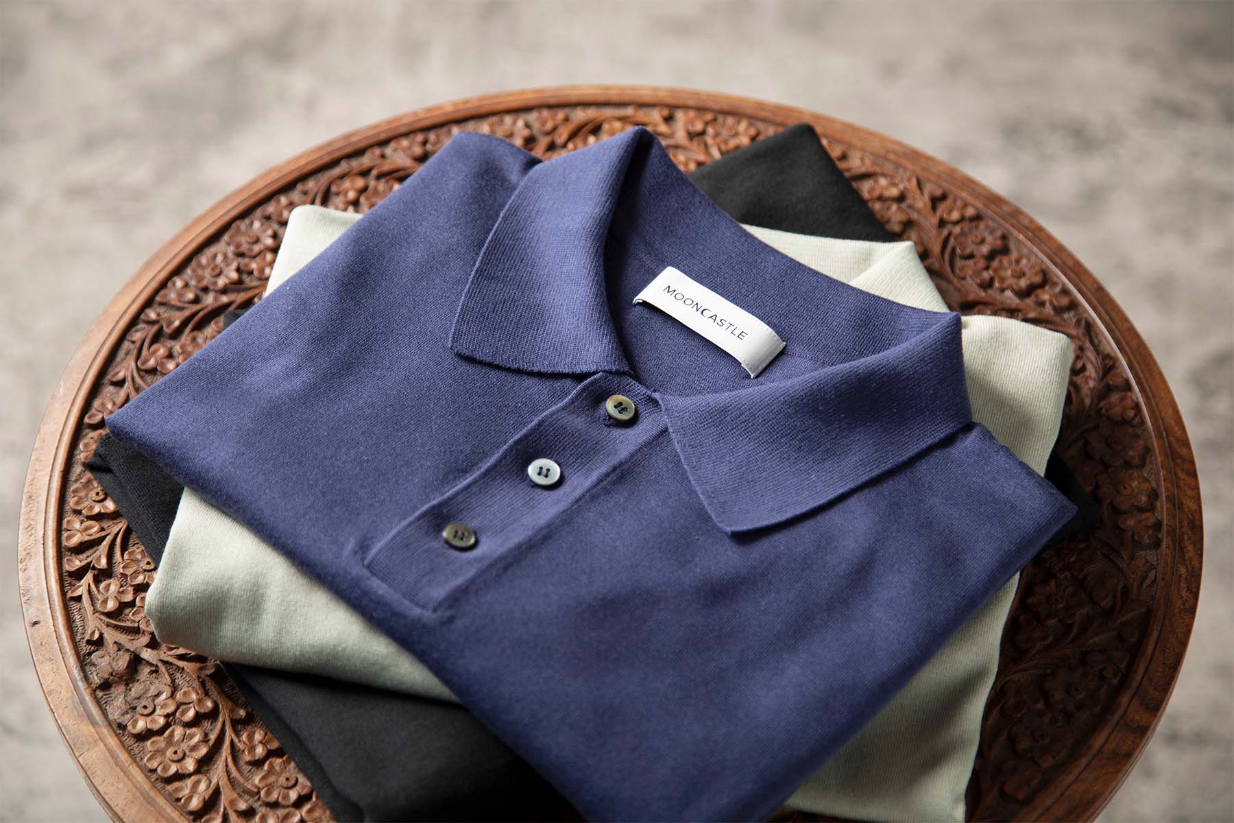 SILK COTTON POLO NECK