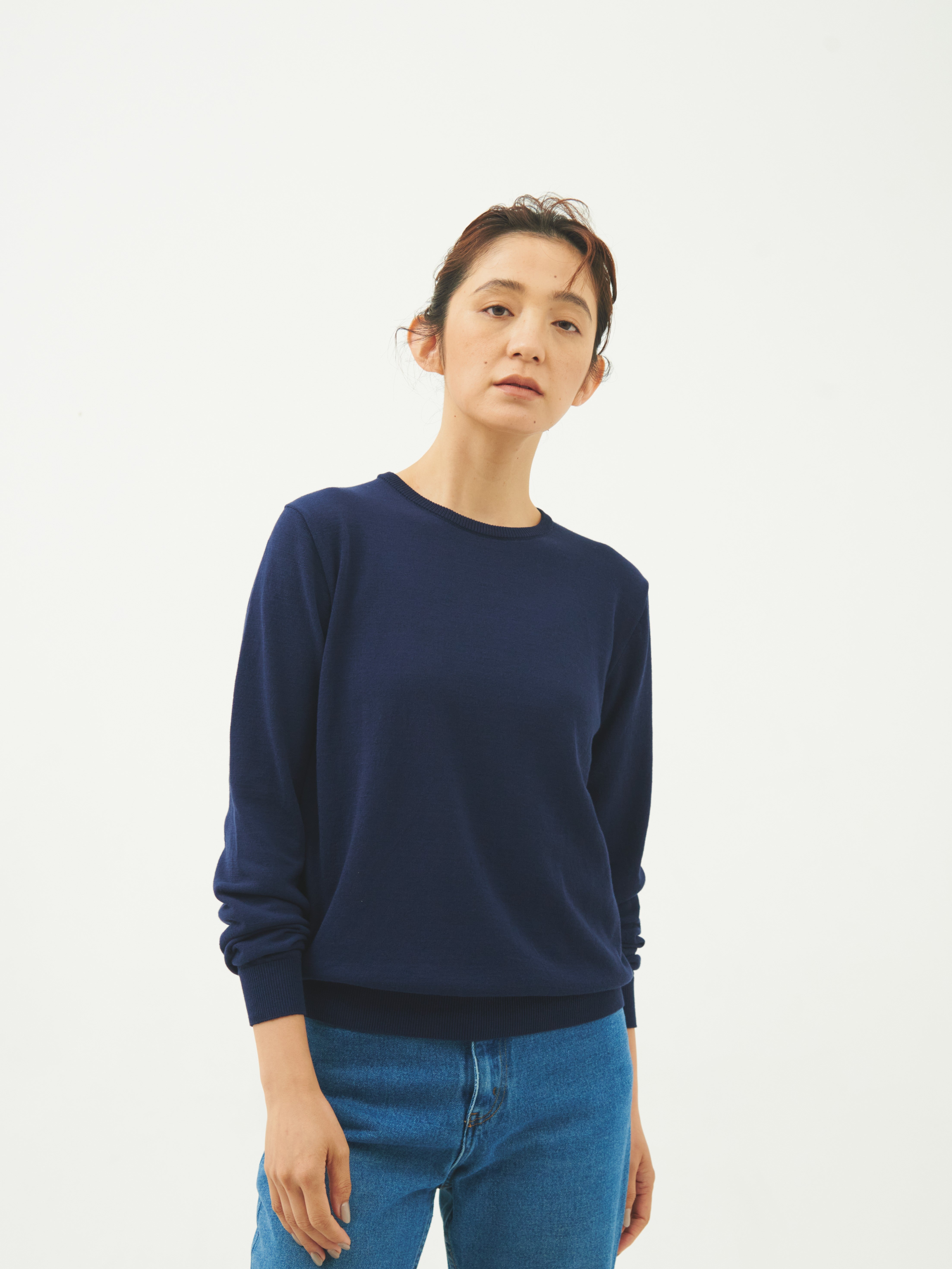 【WOMEN】ICE COTTON LONGCREW