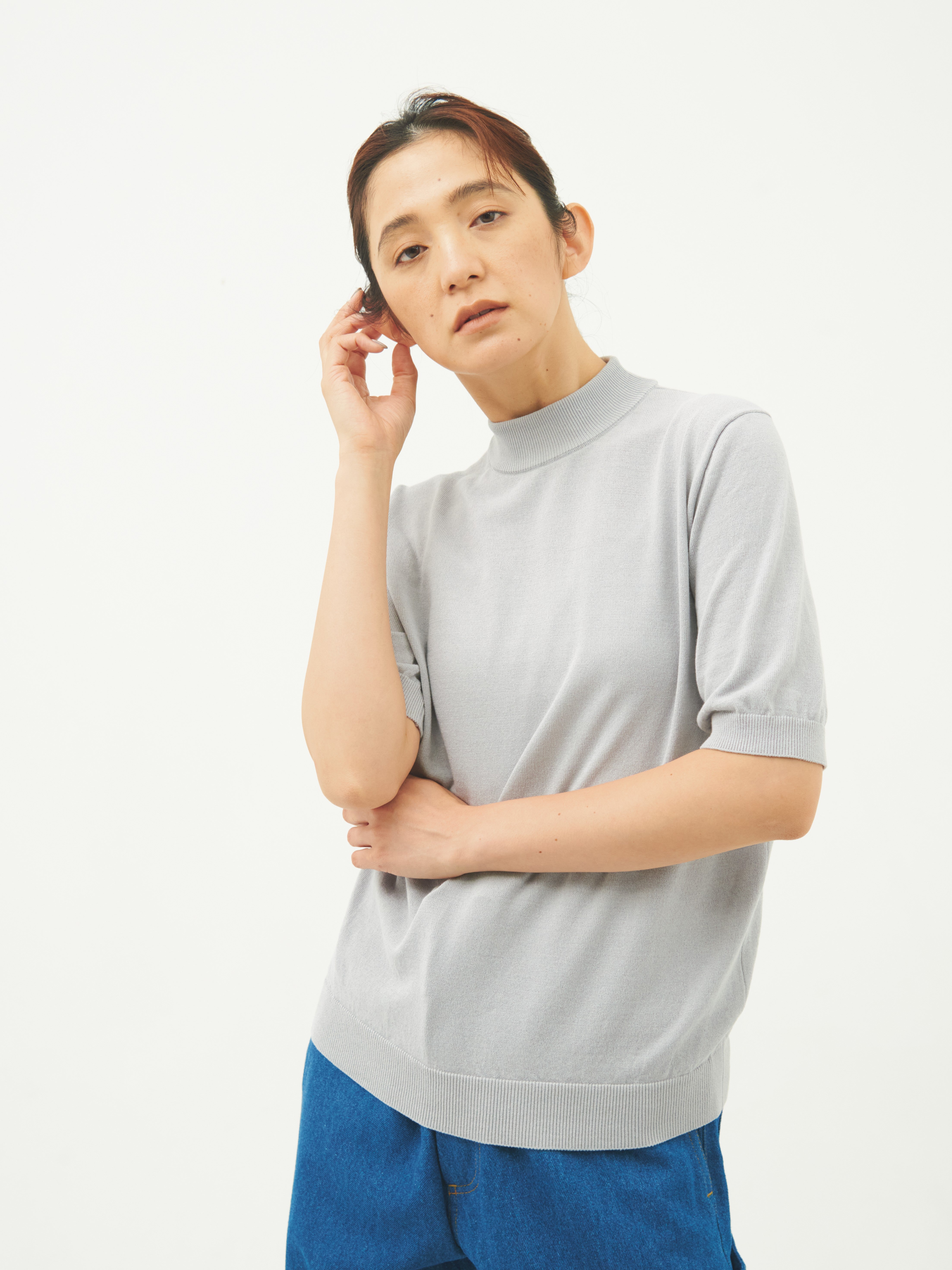【WOMEN】ICE COTTON MOCKNECK
