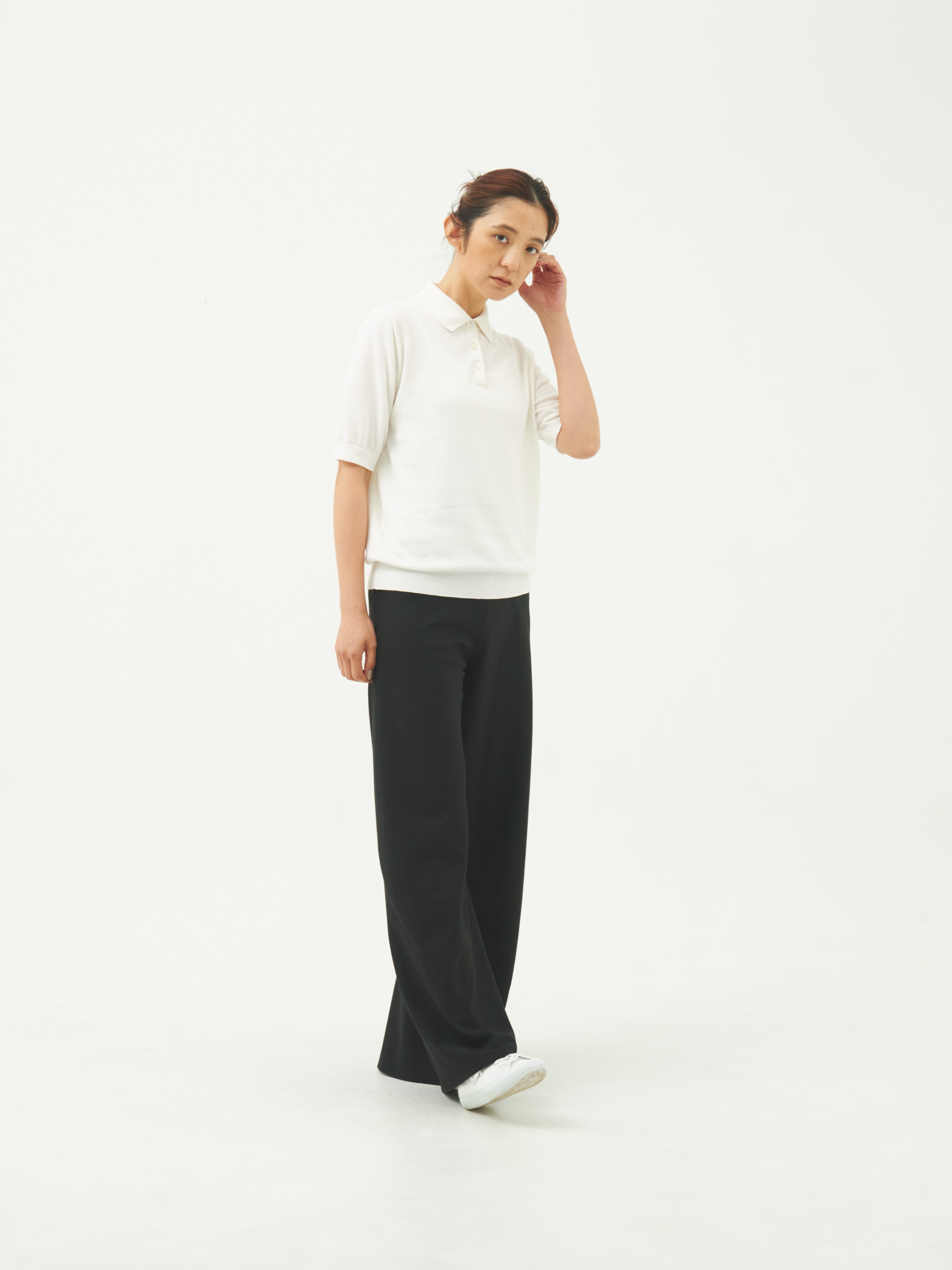 【WOMEN】ICE COTTON POLONECK