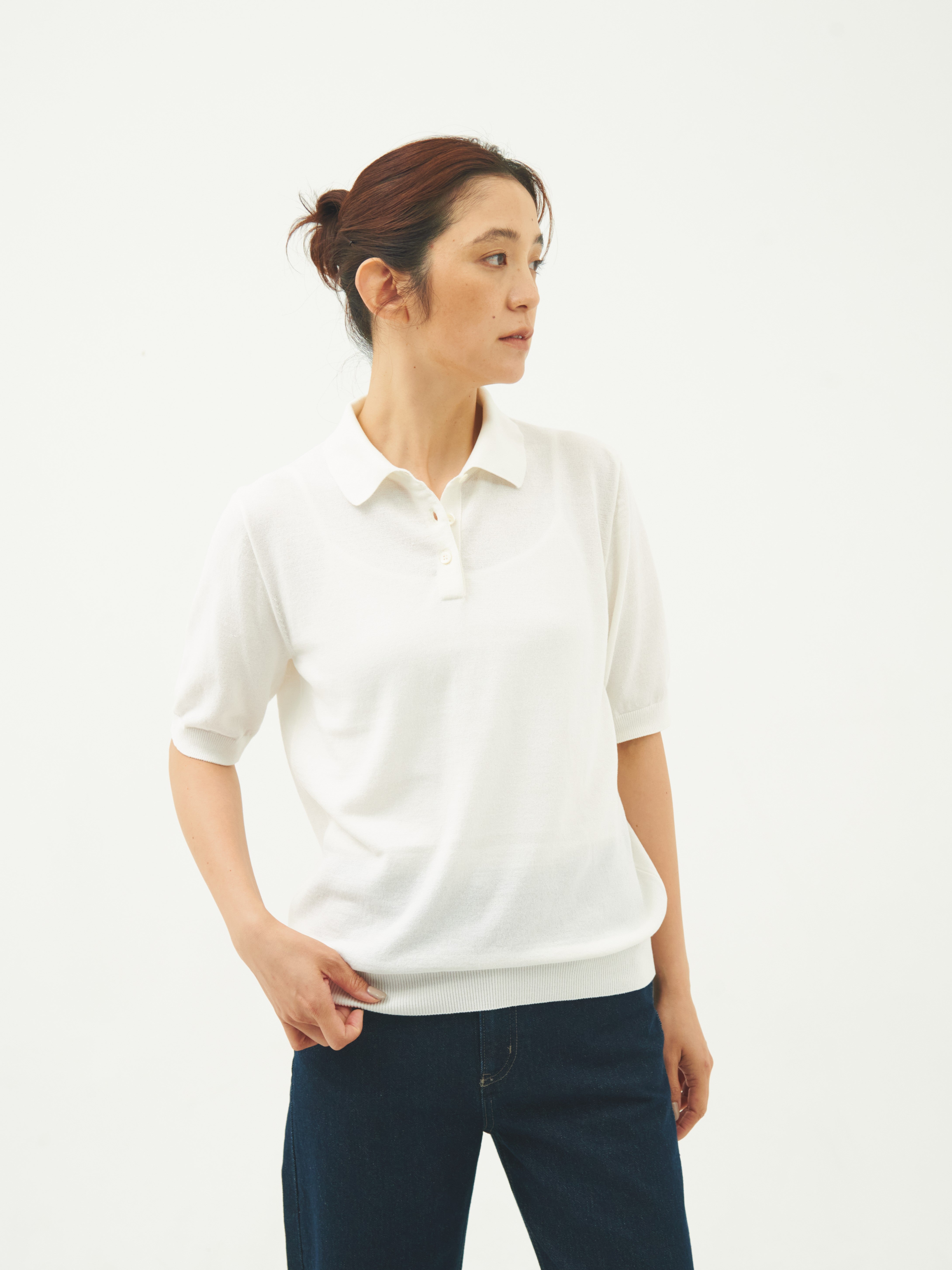 【WOMEN】ICE COTTON POLONECK