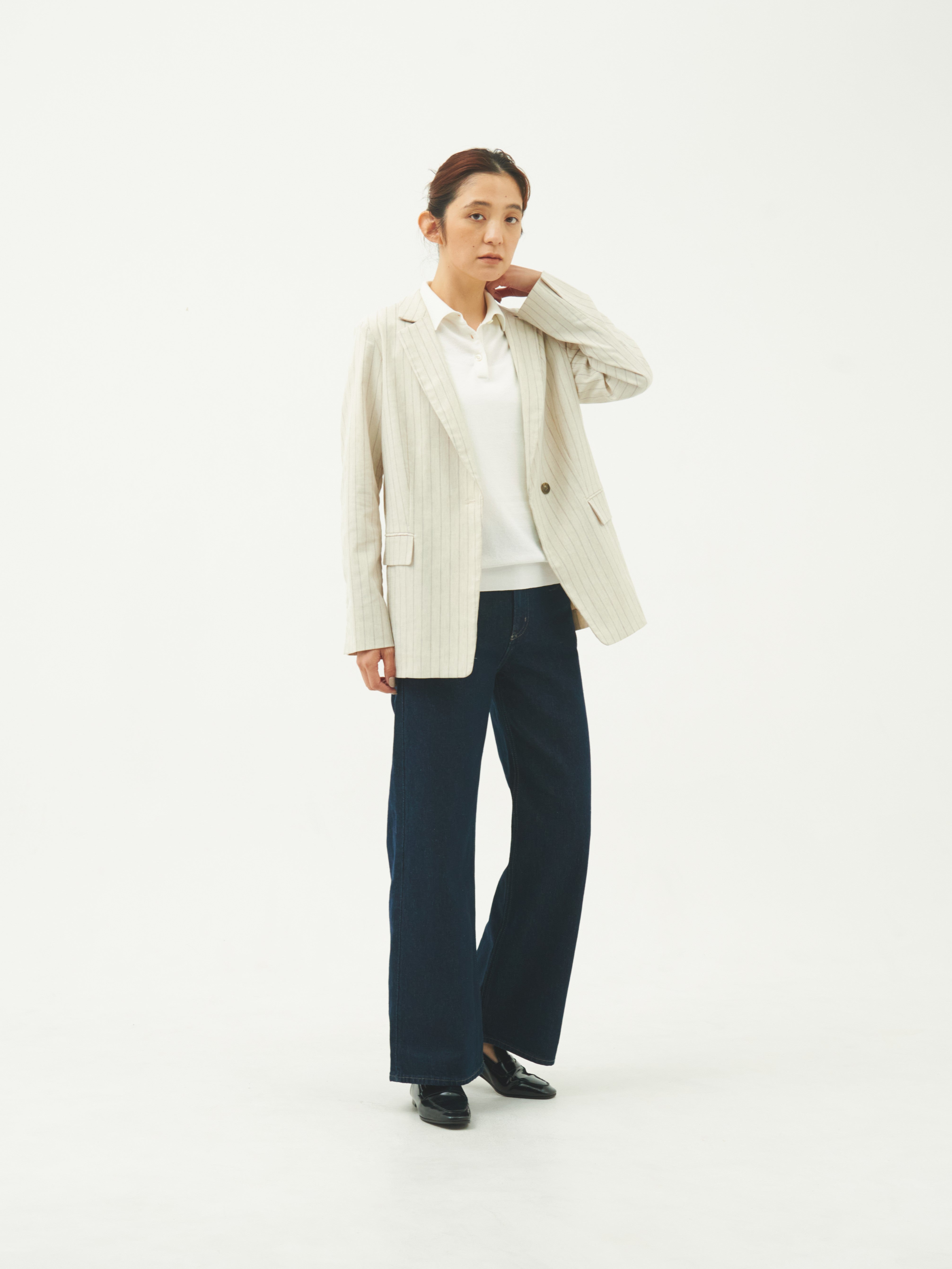 【WOMEN】ICE COTTON POLONECK