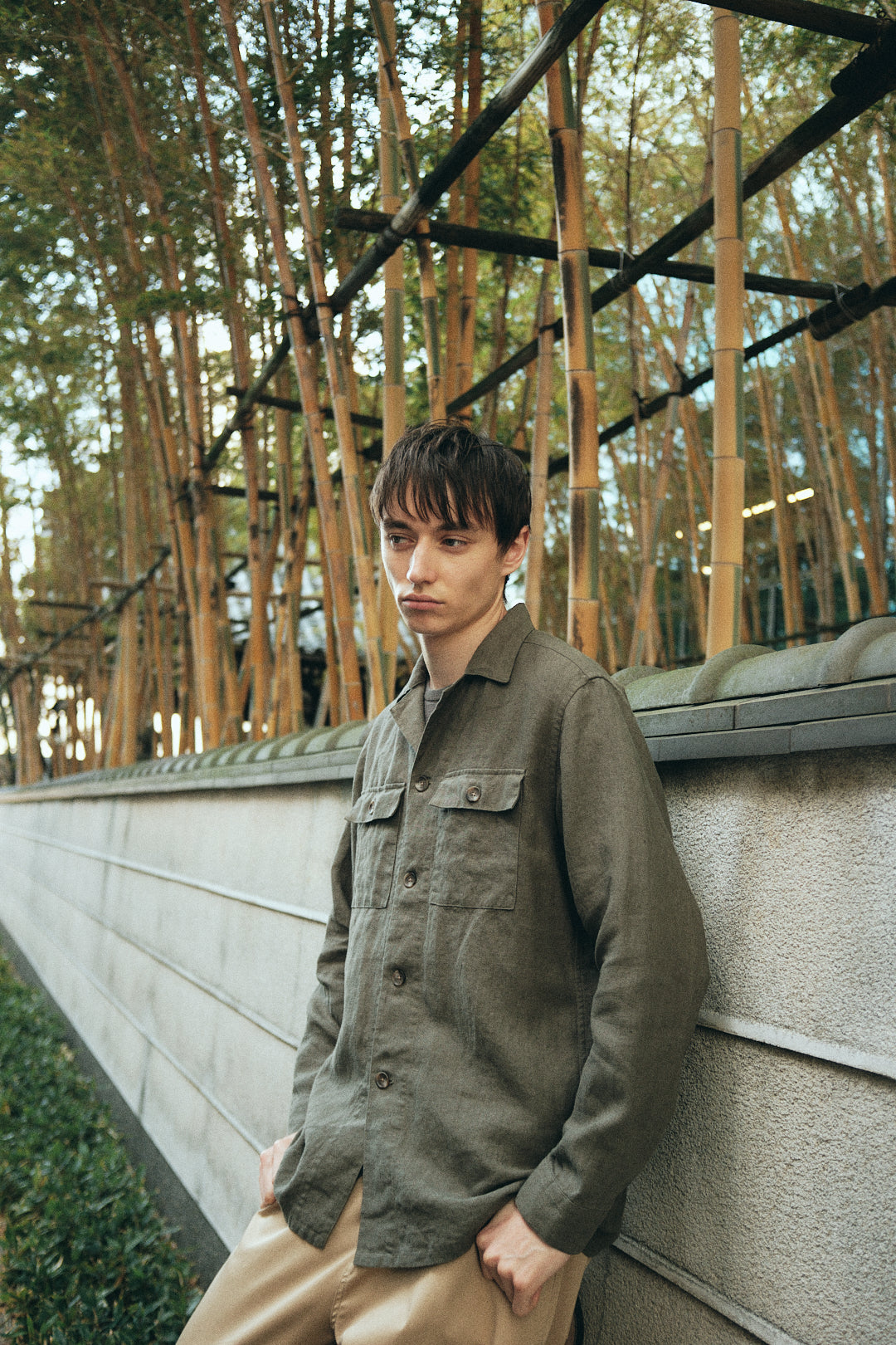 MOONCASTLE × Maker`s Shirt 鎌倉 Linen Shirt Jacket