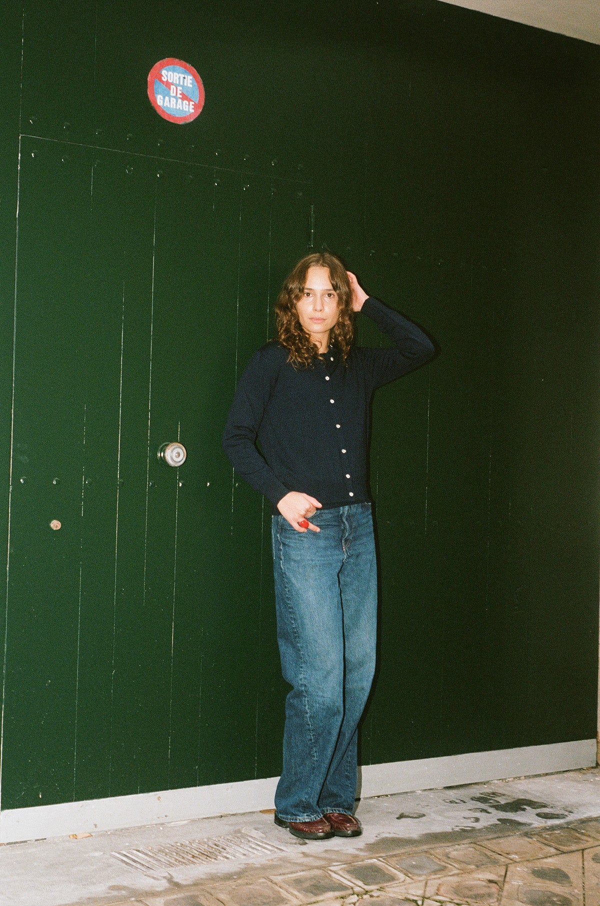 【WOMEN】12G Merino Wool Crewneck Cardigan