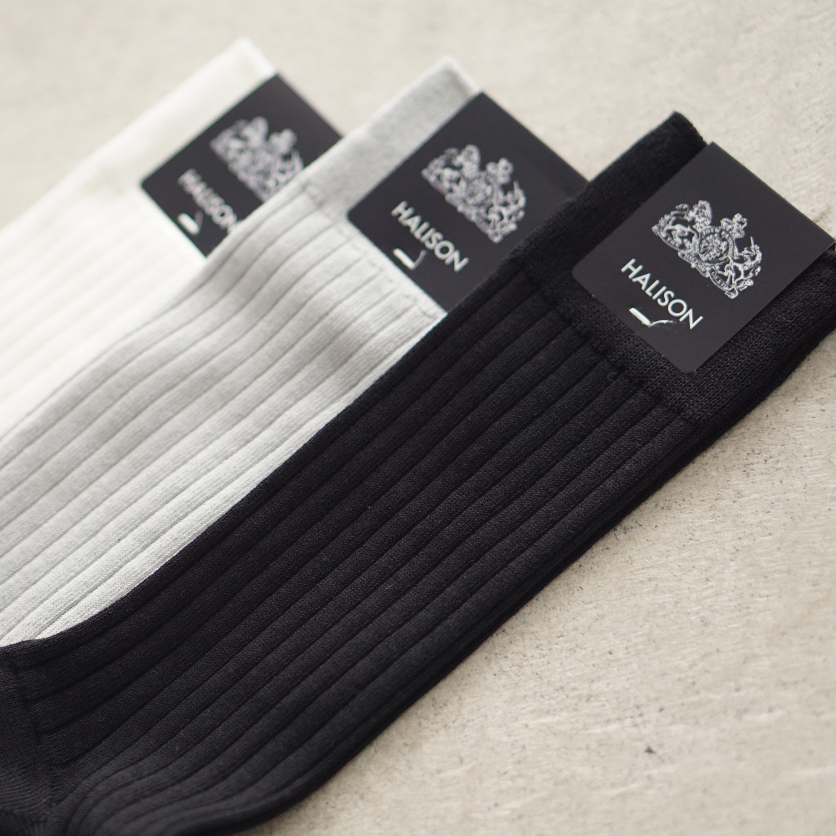 HALISON×MOONCASTLE Ice Cotton Rib Socks