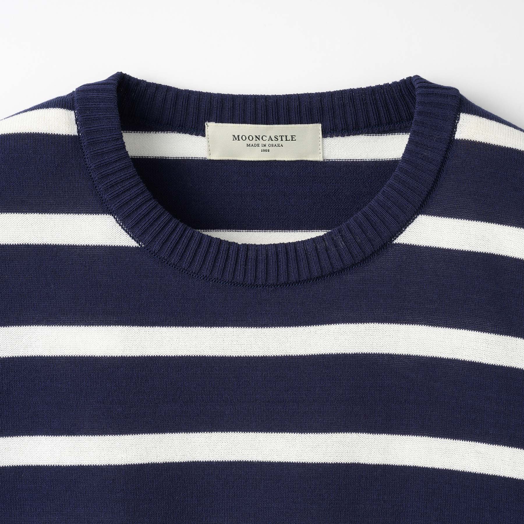 ICE COTTON BORDER LONG CREWNECK