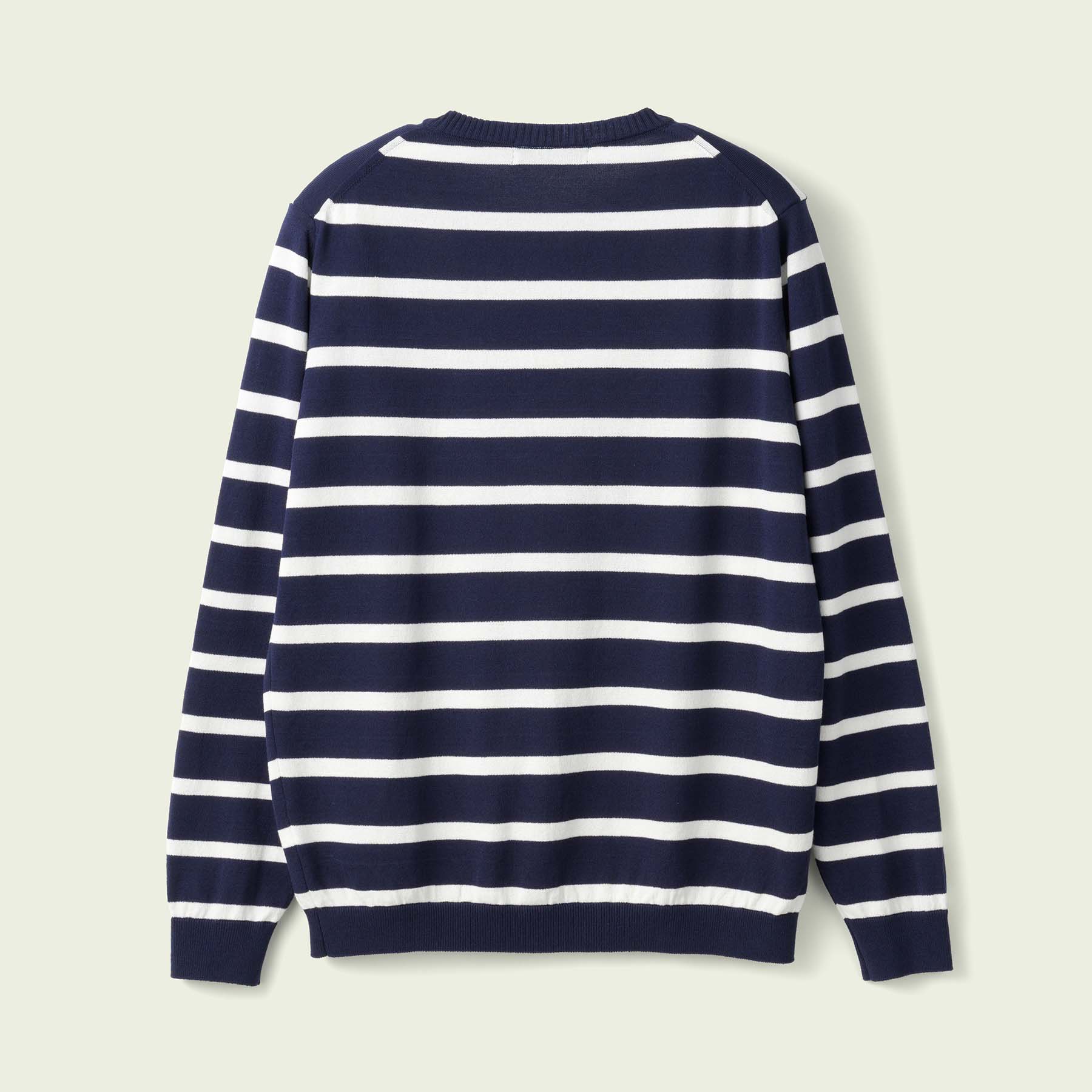 ICE COTTON BORDER LONG CREWNECK