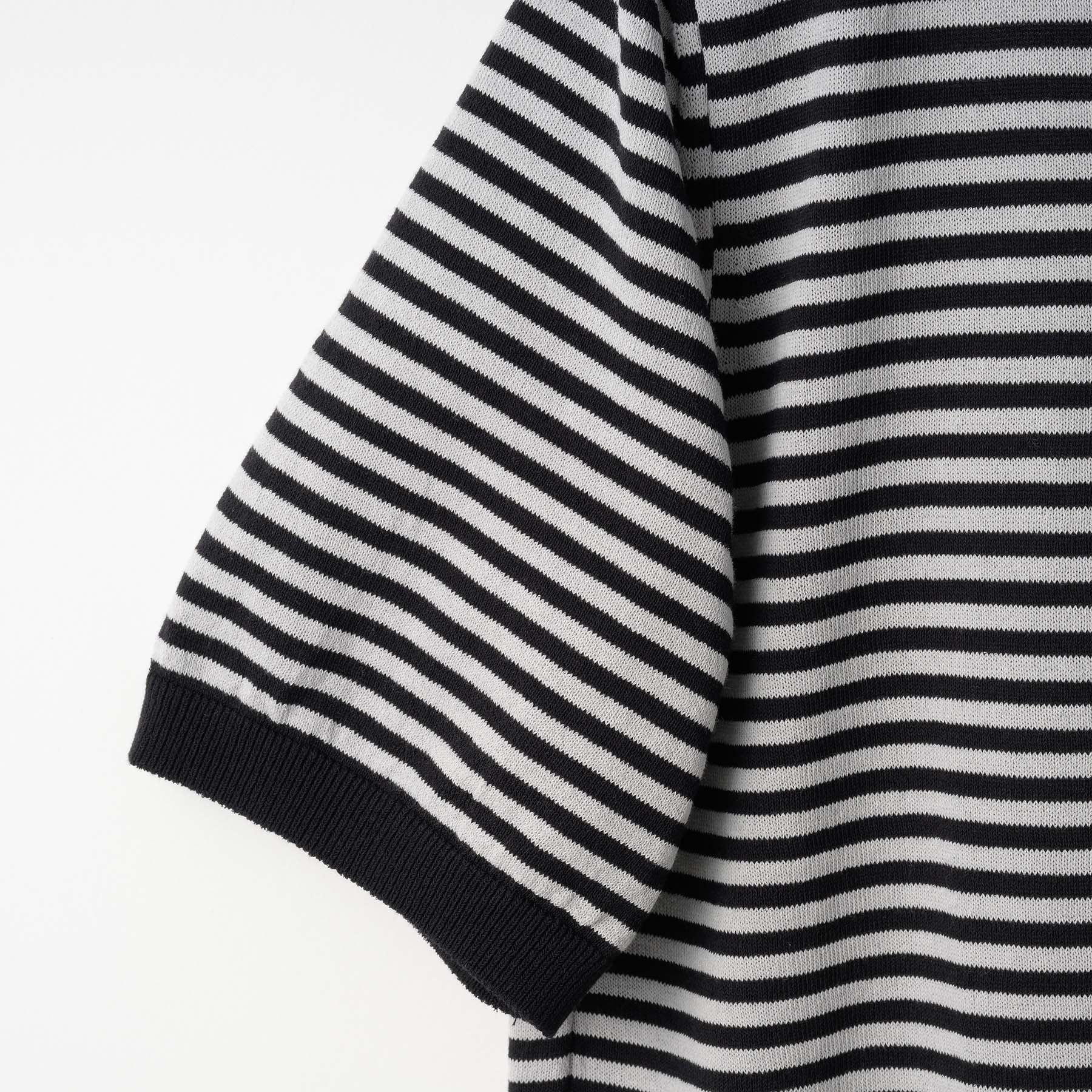 ICE COTTON BORDER SHORT CREWNECK