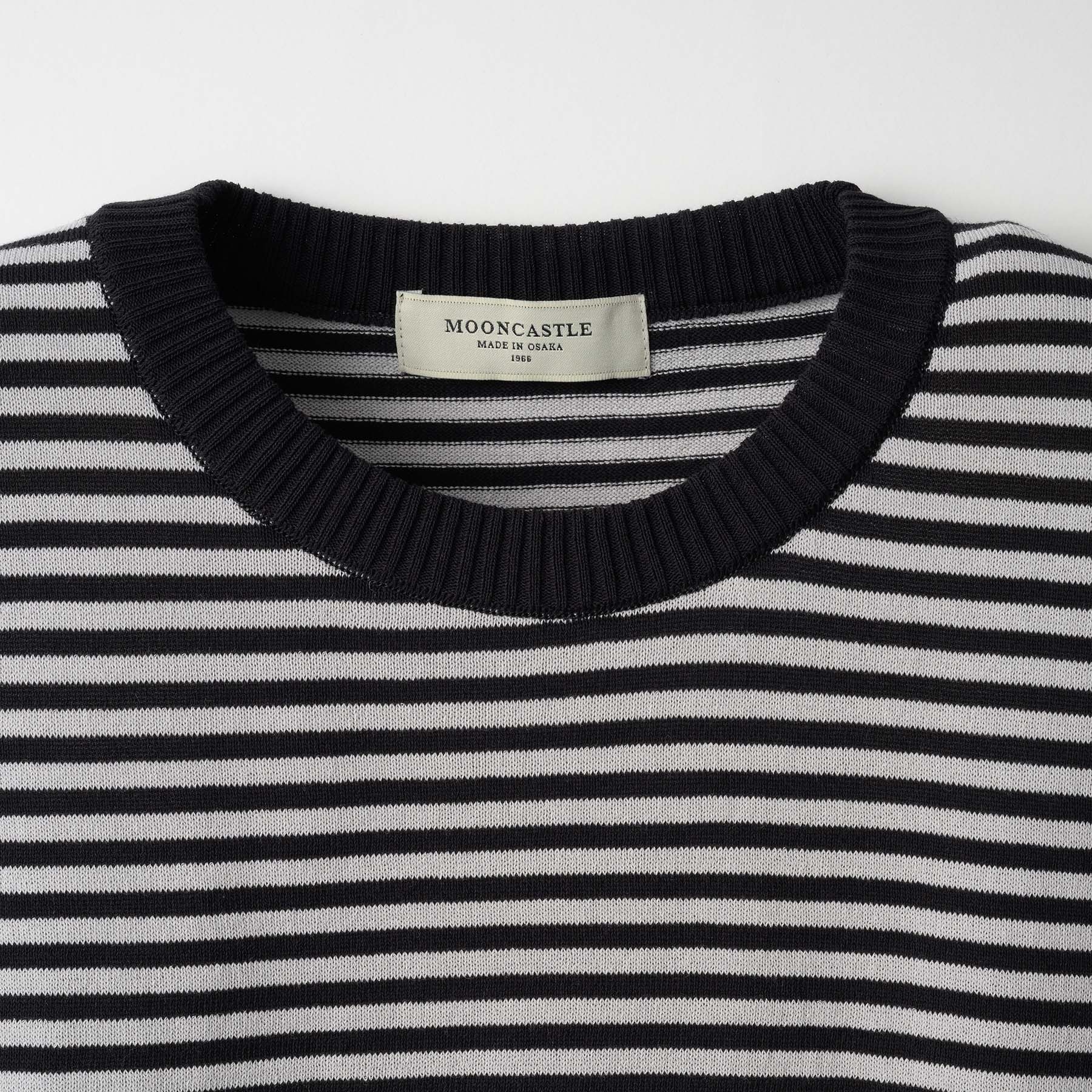 ICE COTTON BORDER SHORT CREWNECK