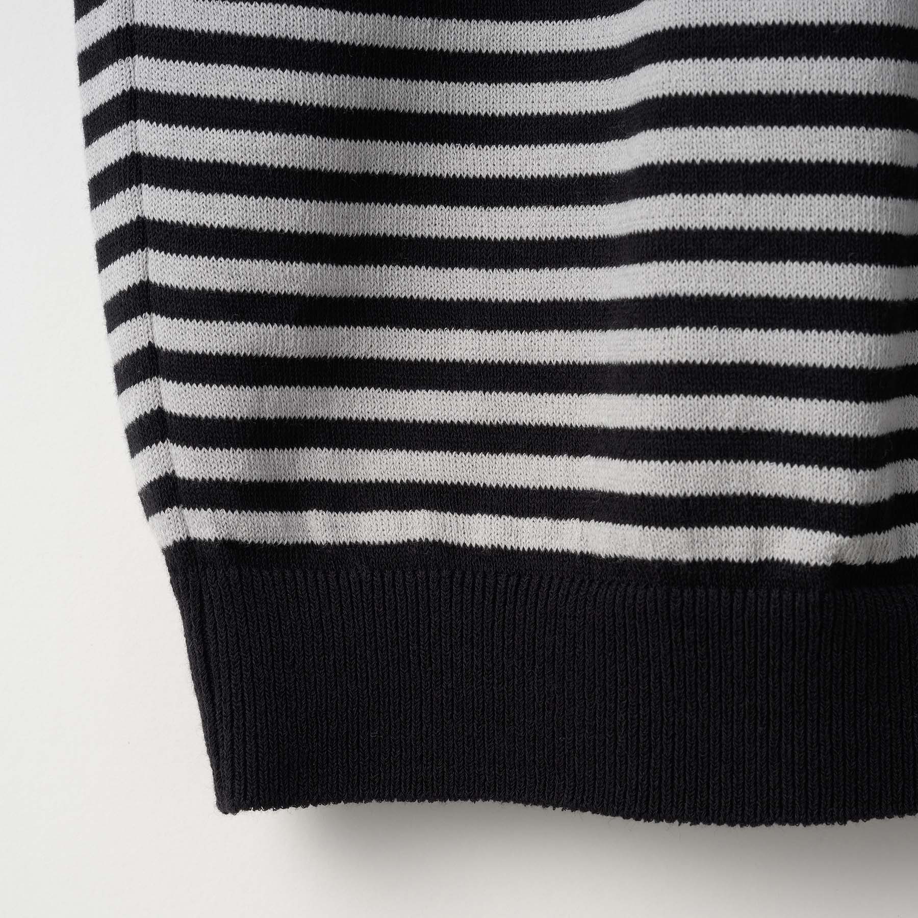 ICE COTTON BORDER SHORT CREWNECK