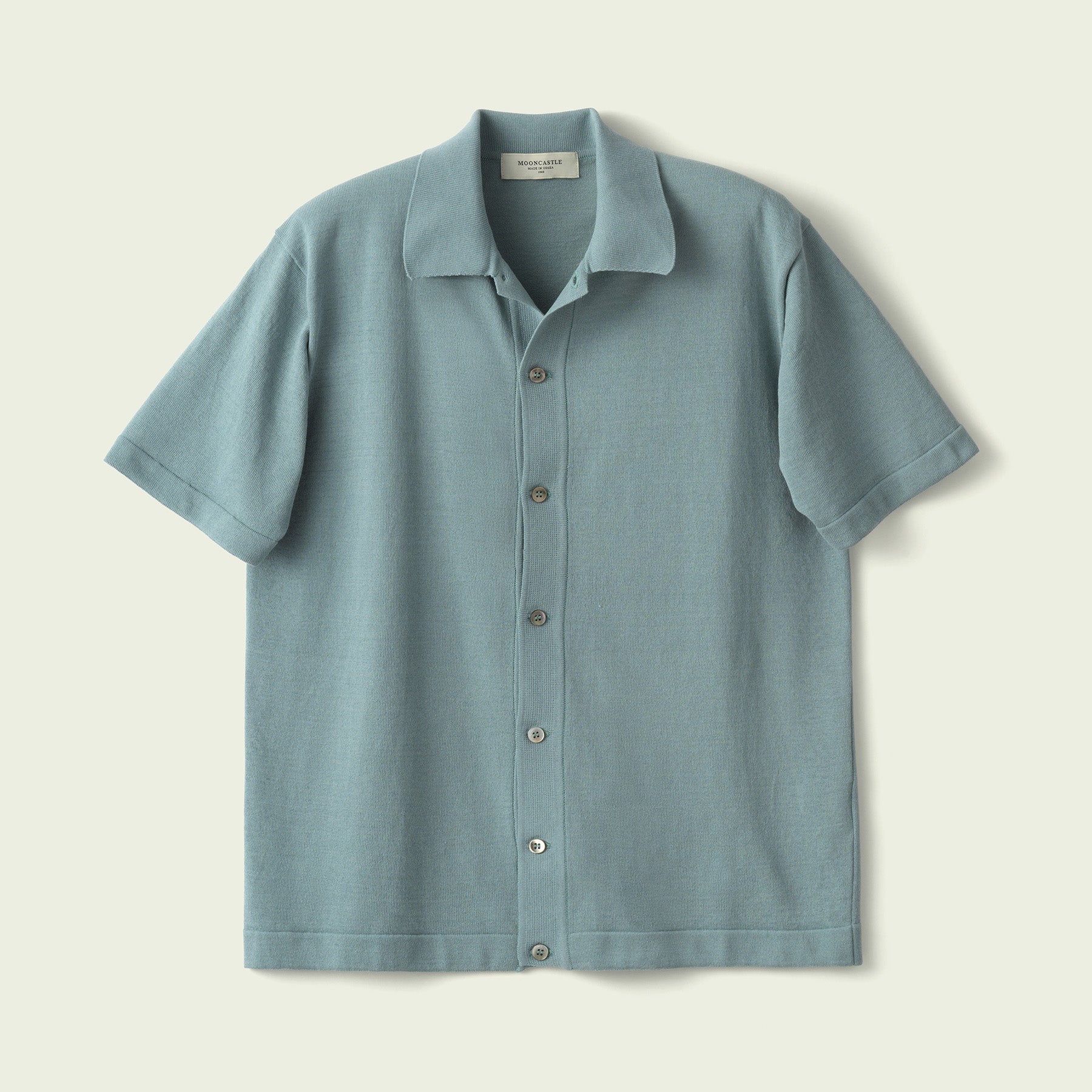 ICE COTTON OPEN COLLAR SHIRT