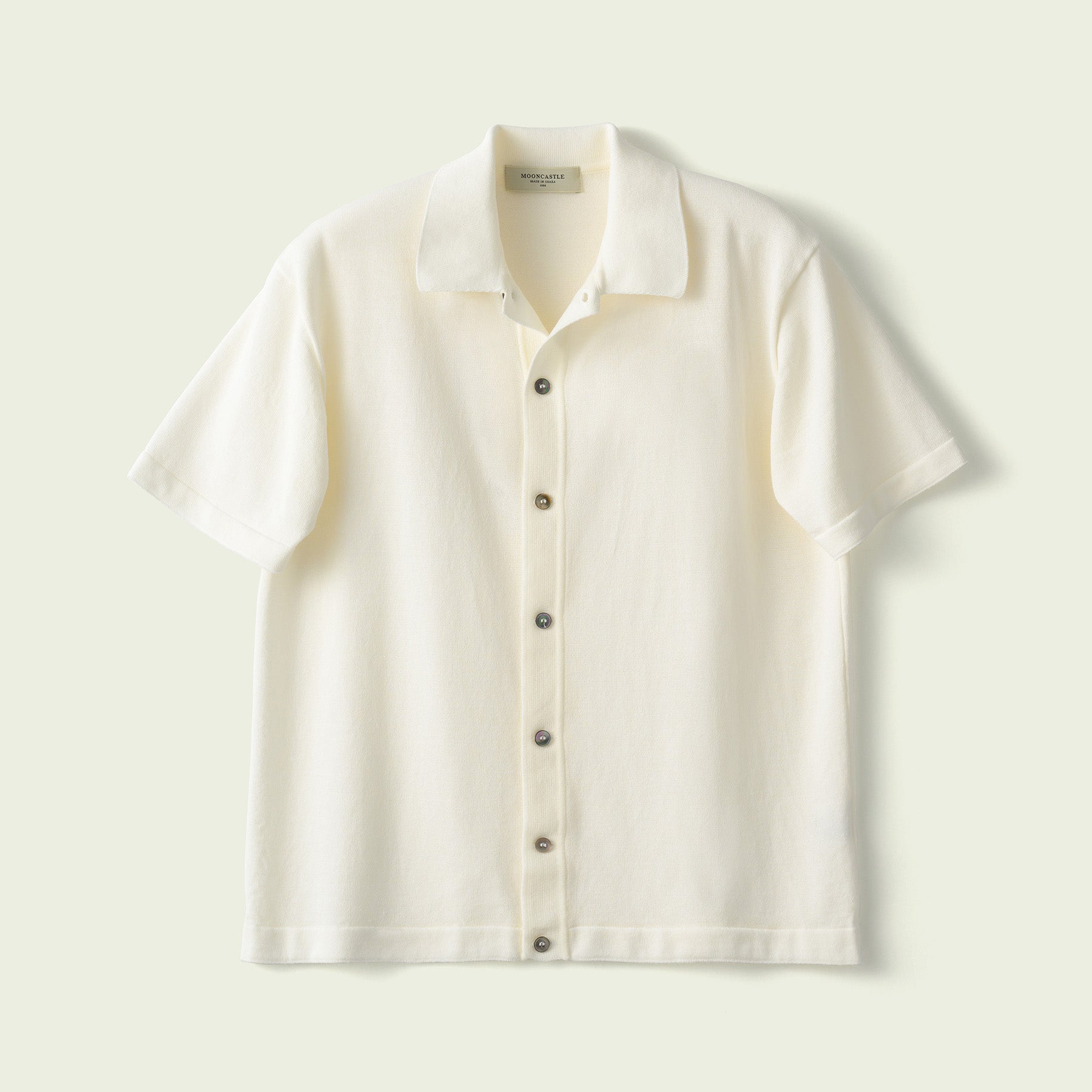 ICE COTTON OPEN COLLAR SHIRT
