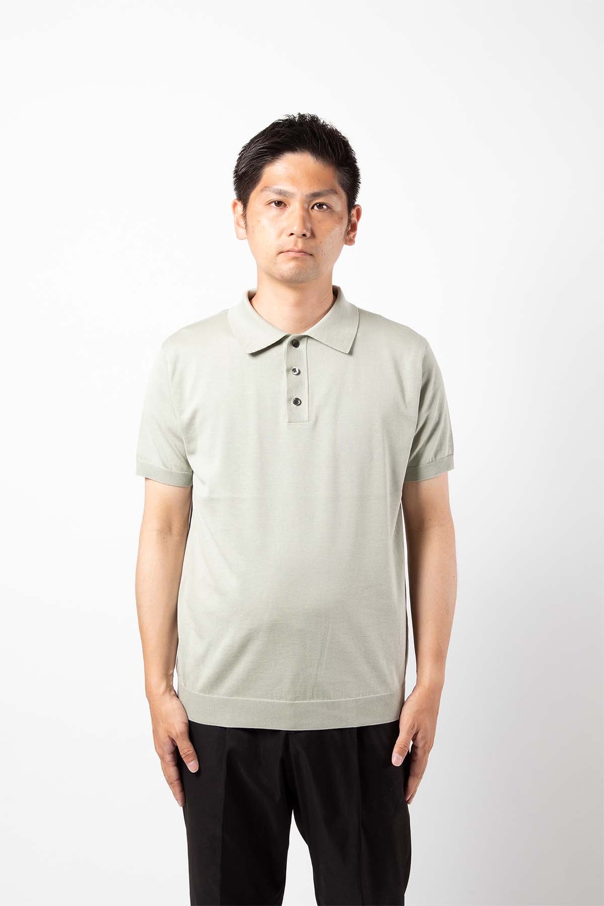 SILK COTTON POLO NECK