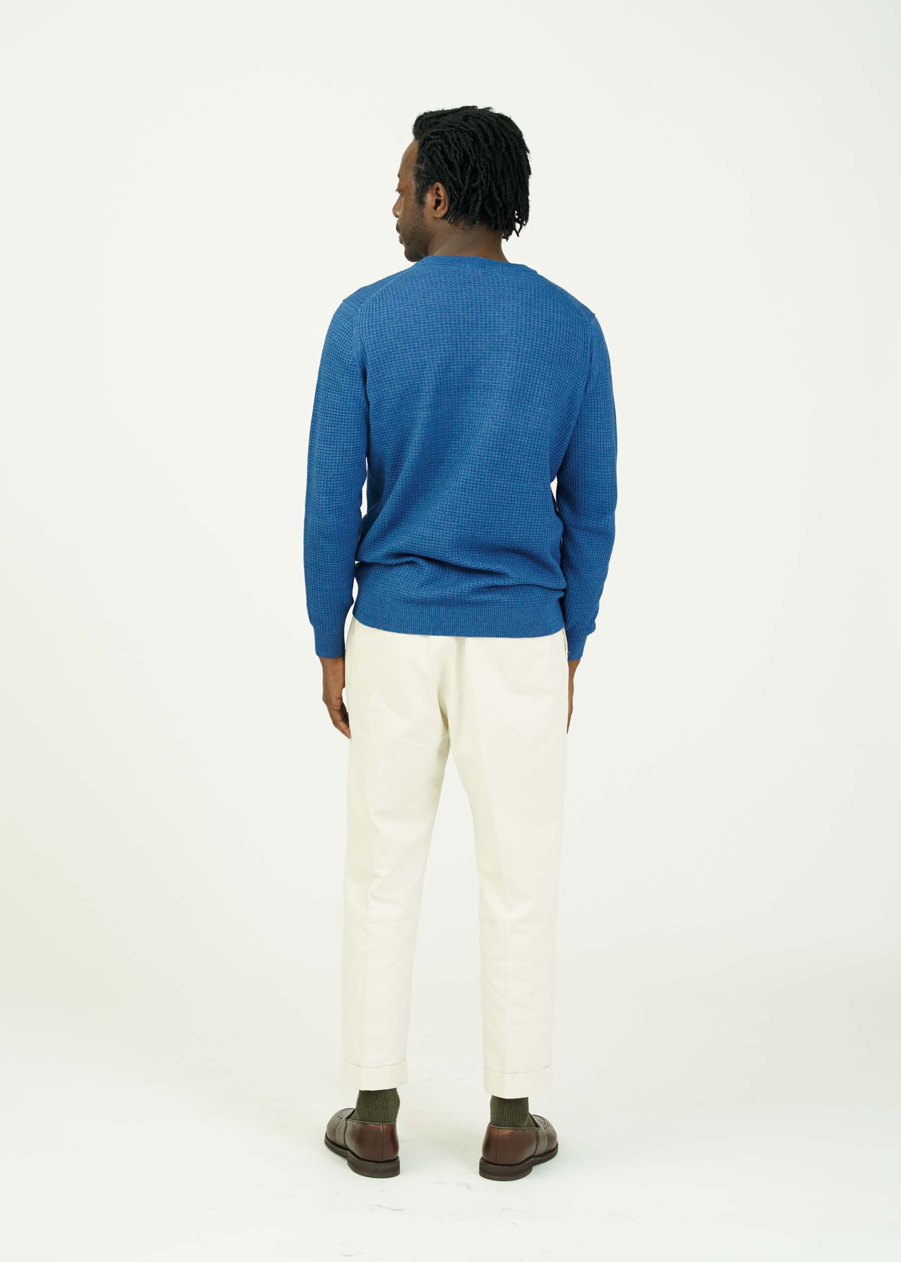 WAFFLE DENIM KNIT