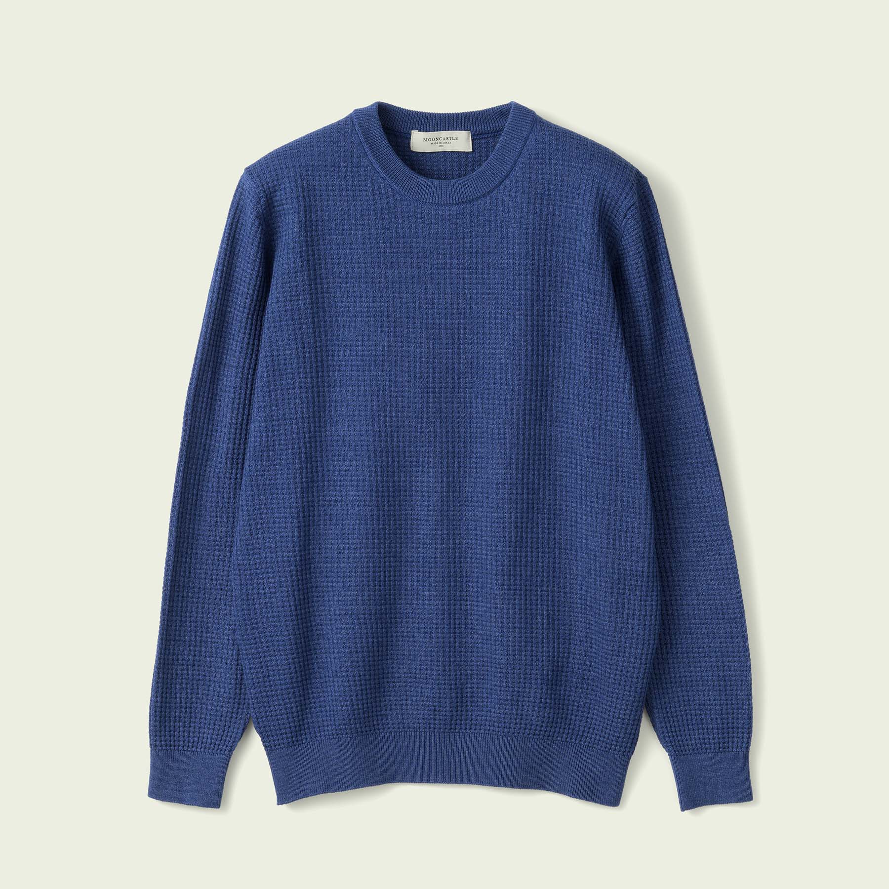 WAFFLE DENIM KNIT