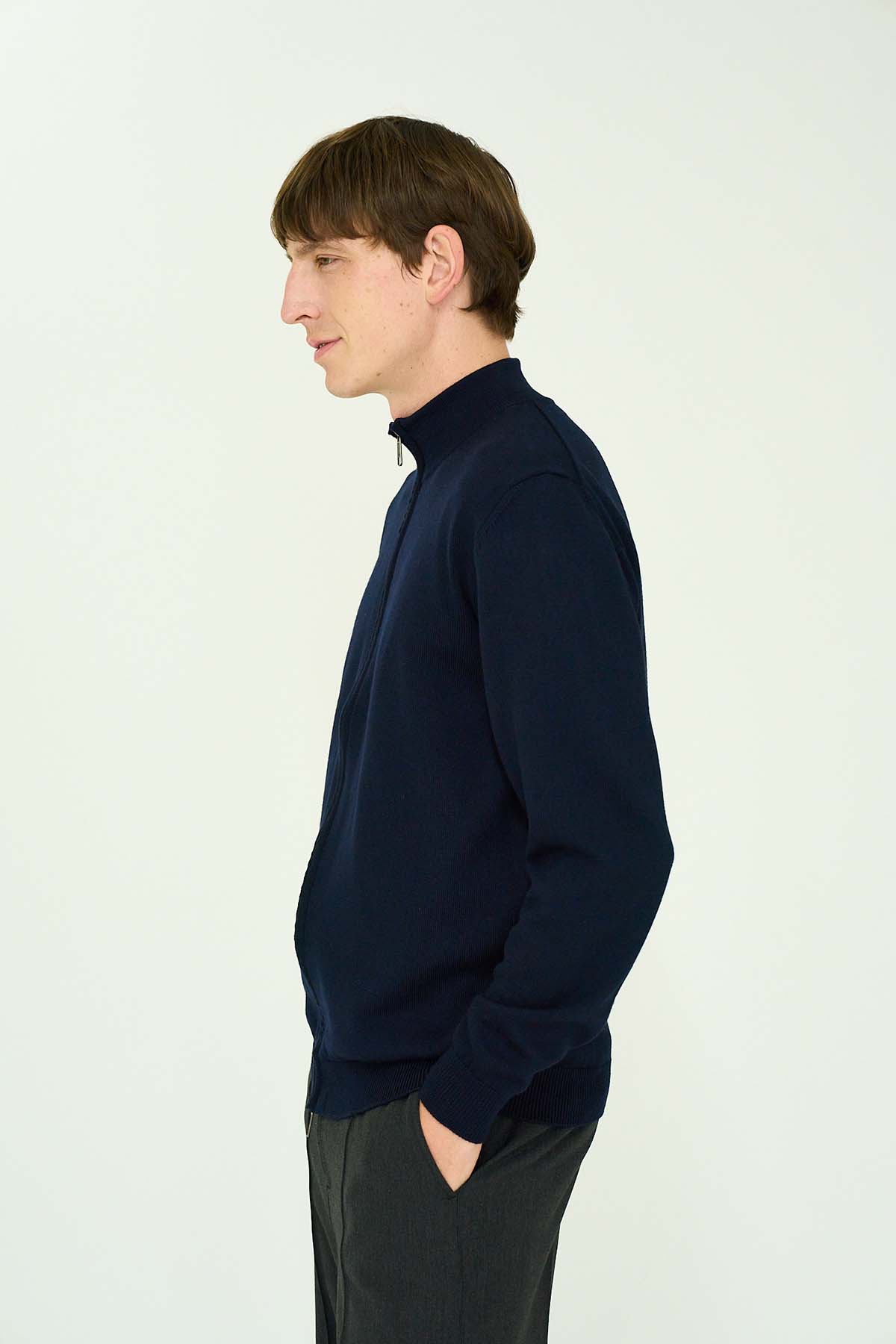 10G Merino Wool  Full-Zip Blouzon