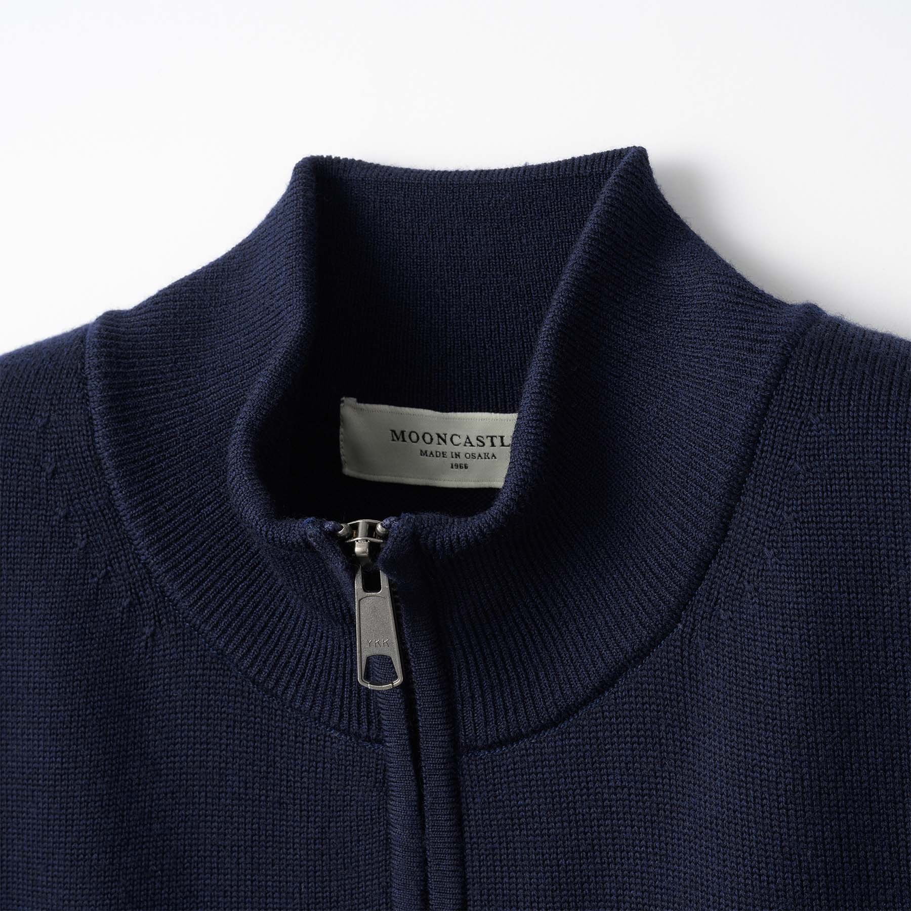10G Merino Wool  Full-Zip Blouzon