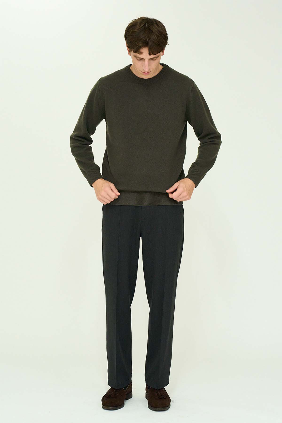 CASHMERE SILK WOOL CREWNECK