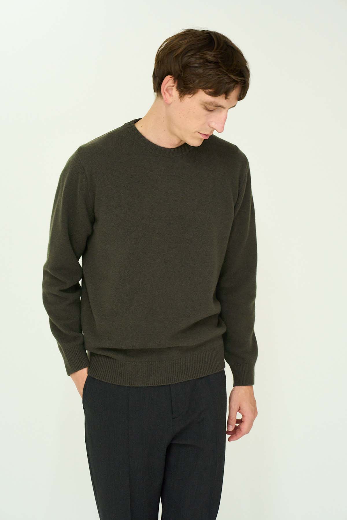 CASHMERE SILK WOOL CREWNECK