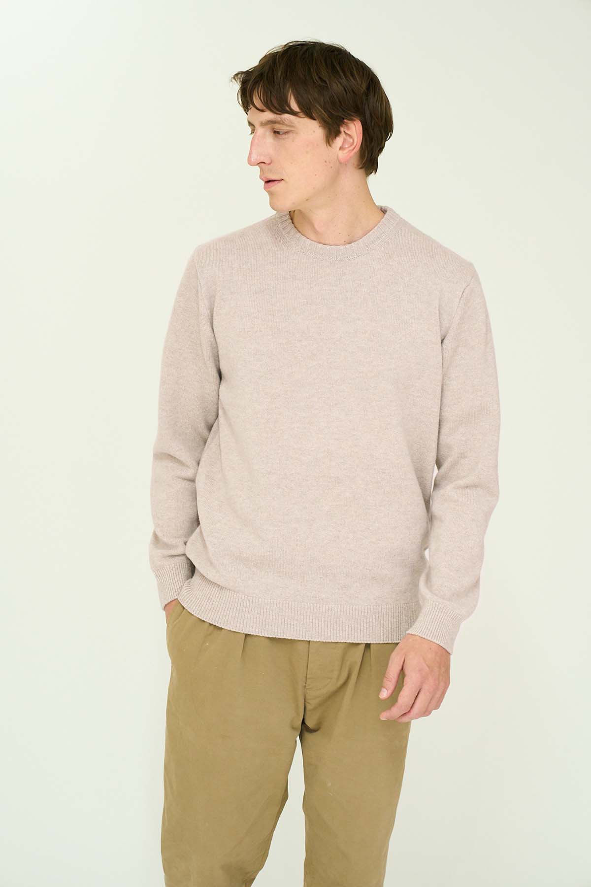 CASHMERE SILK WOOL CREWNECK