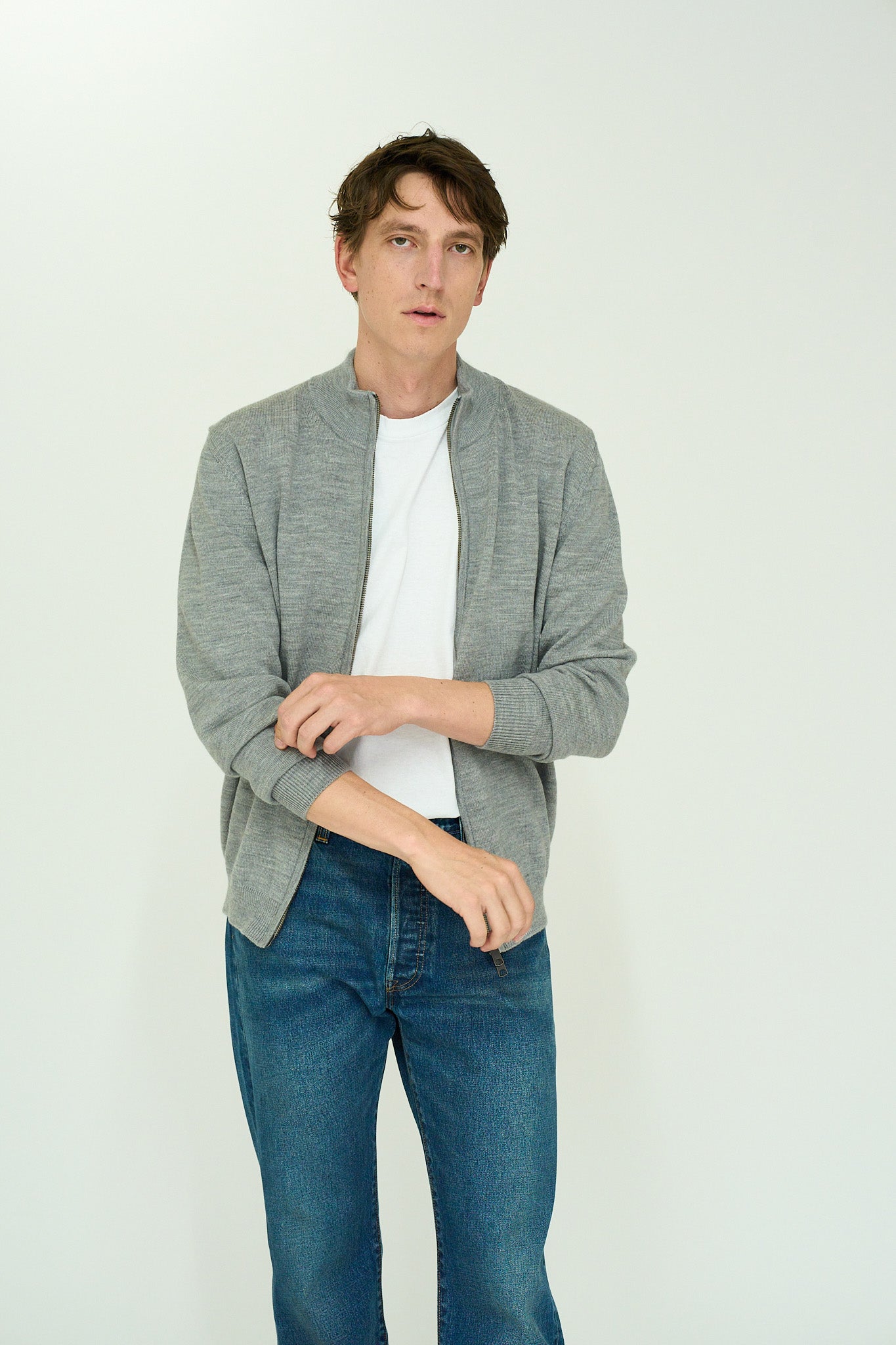 10G Merino Wool Full-Zip Blouzon