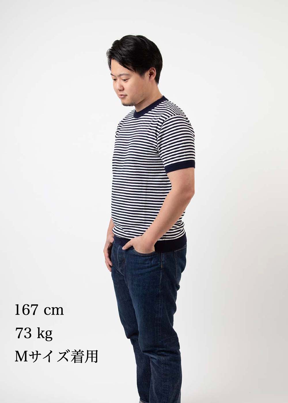 【2024SSモデル】ICE COTTON BORDER SHORT CREWNECK