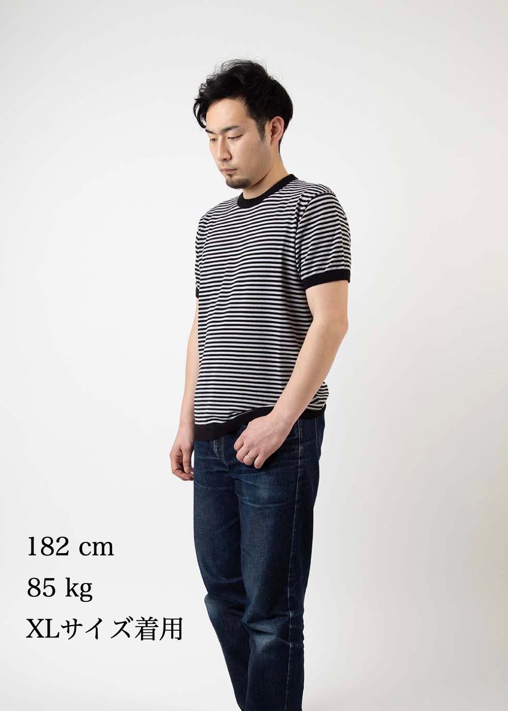 【2024SSモデル】ICE COTTON BORDER SHORT CREWNECK