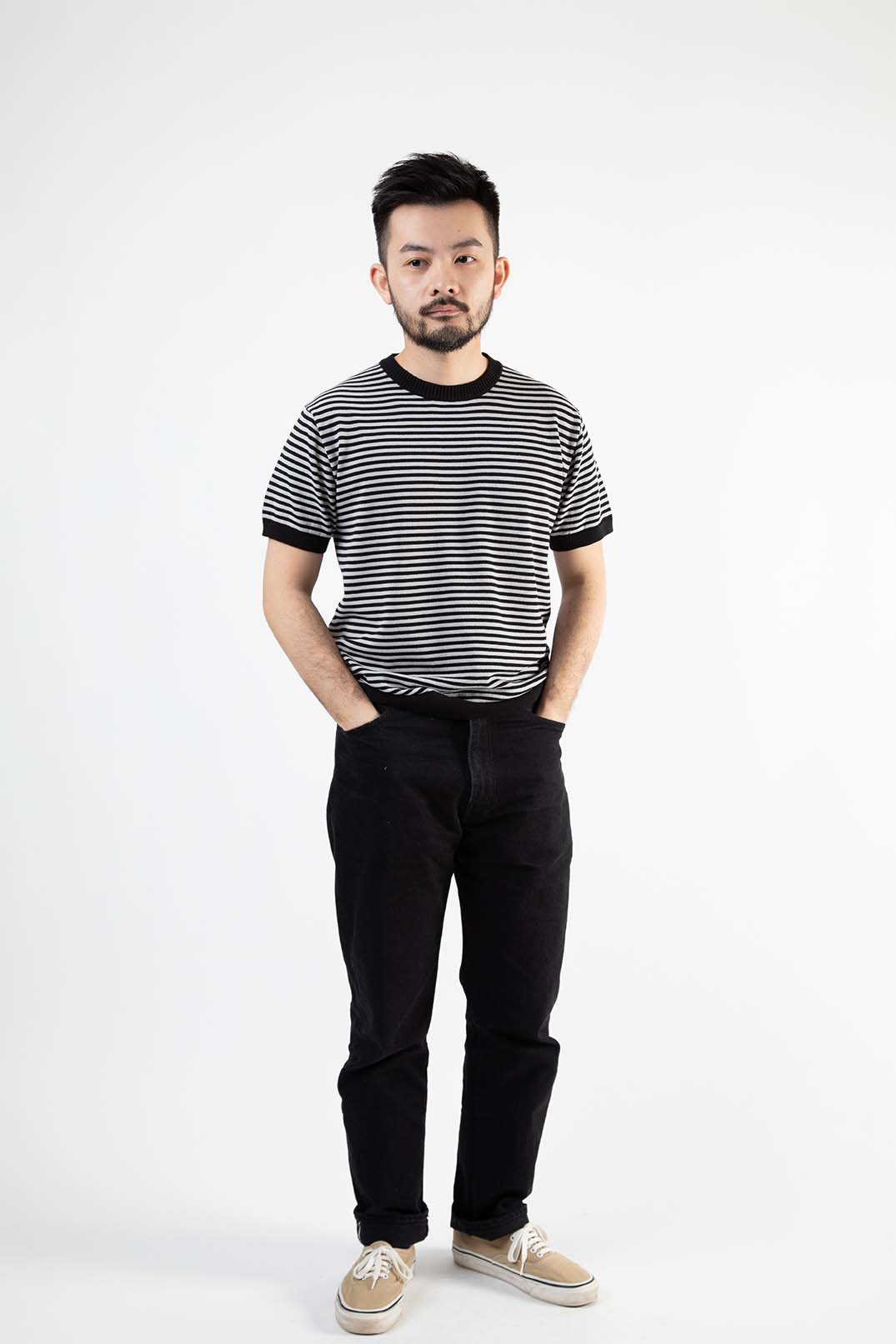【2024SSモデル】ICE COTTON BORDER SHORT CREWNECK