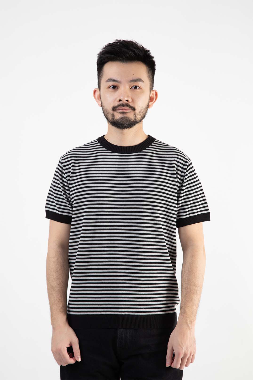 【2024SSモデル】ICE COTTON BORDER SHORT CREWNECK