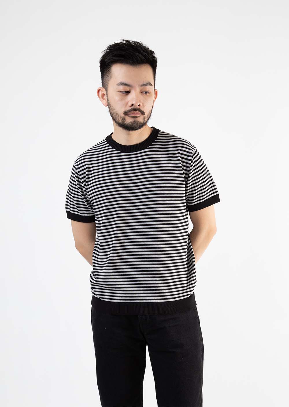 【2024SSモデル】ICE COTTON BORDER SHORT CREWNECK