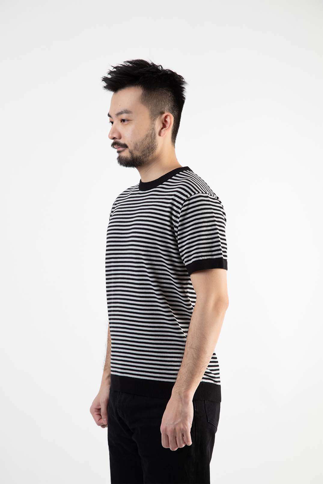 【2024SSモデル】ICE COTTON BORDER SHORT CREWNECK