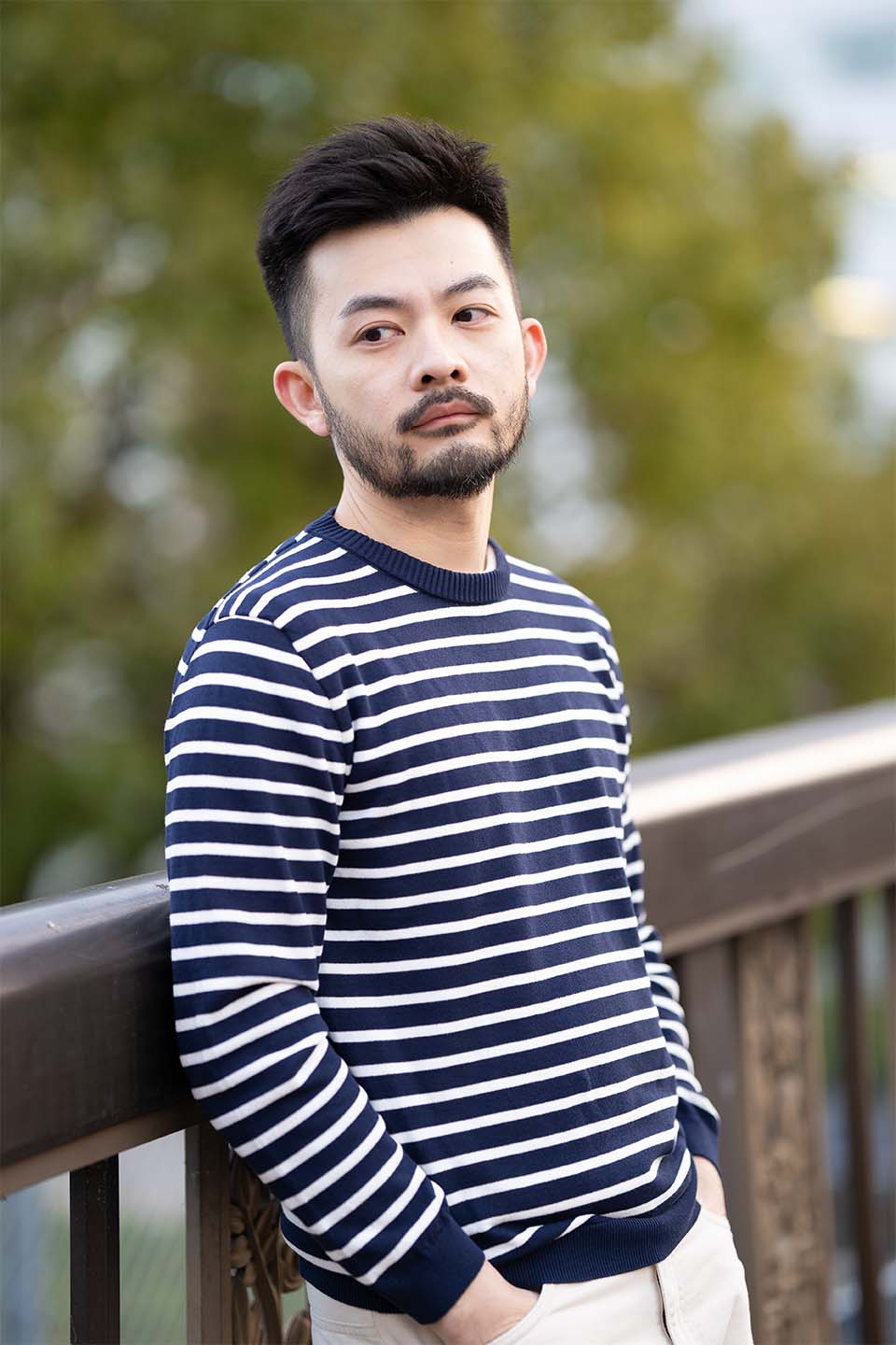 【アーカイブモデル】ICE COTTON BORDER LONG CREWNECK