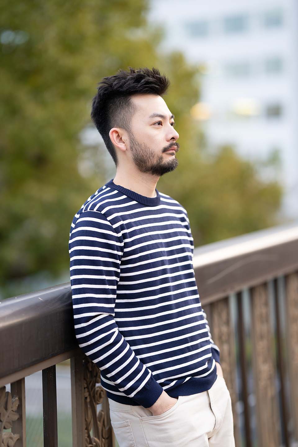 【アーカイブモデル】ICE COTTON BORDER LONG CREWNECK