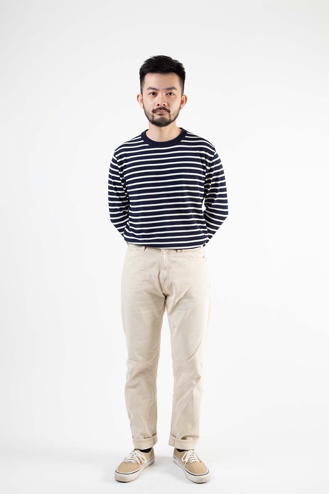 【アーカイブモデル】ICE COTTON BORDER LONG CREWNECK