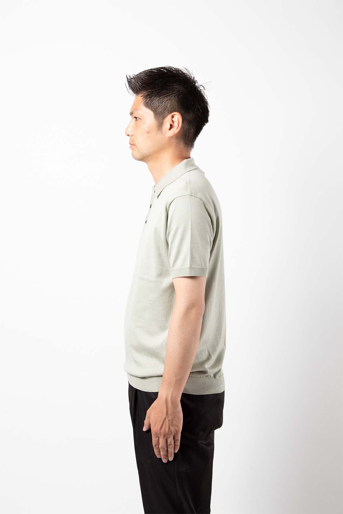 SILK COTTON POLO NECK