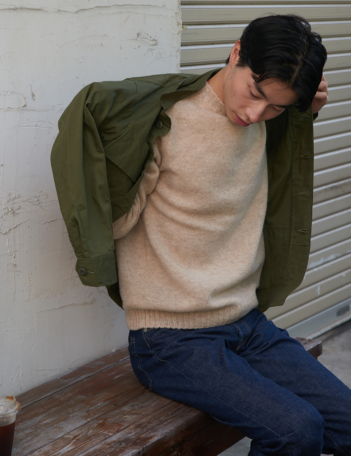 【UNISEX】SHETLAND WOOL CREWNECK SWEATER