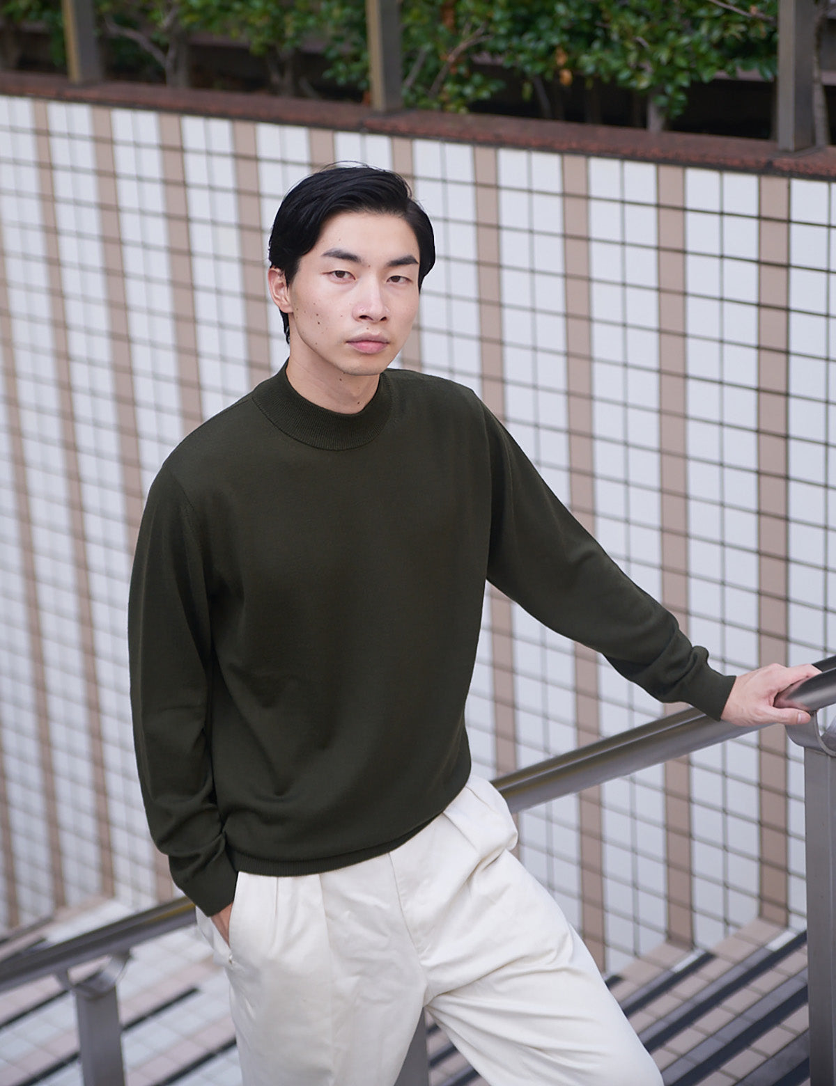 12G Lightweight Merino Wool Mockneck