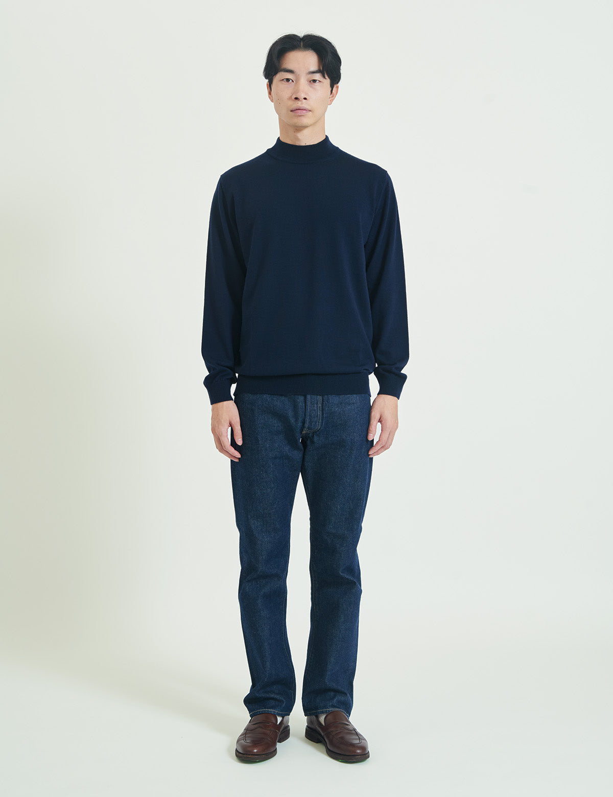 12G Lightweight Merino Wool Mockneck