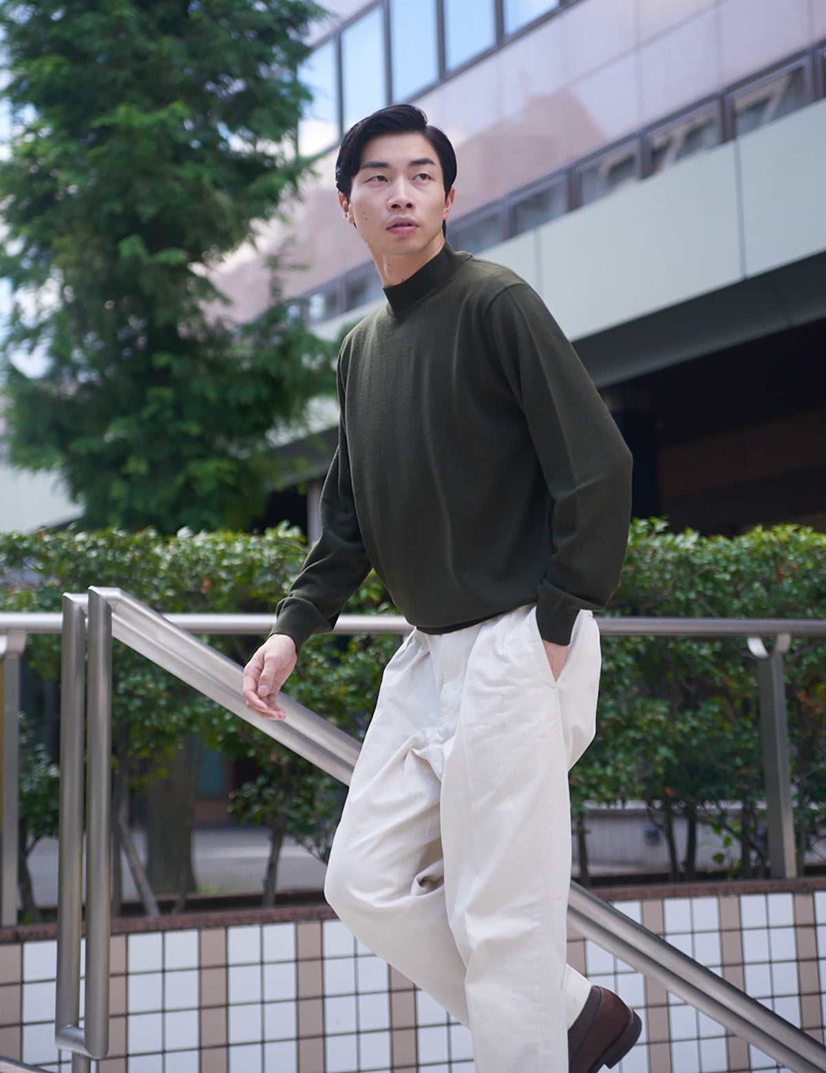 12G Lightweight Merino Wool Mockneck