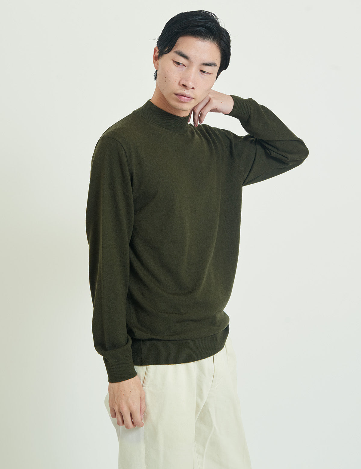 12G Lightweight Merino Wool Mockneck