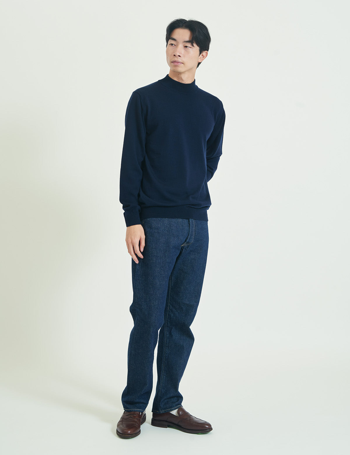 12G Lightweight Merino Wool Mockneck