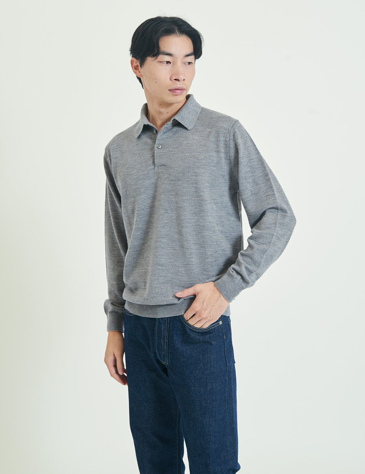 12G Lightweight Merino Wool Poloneck