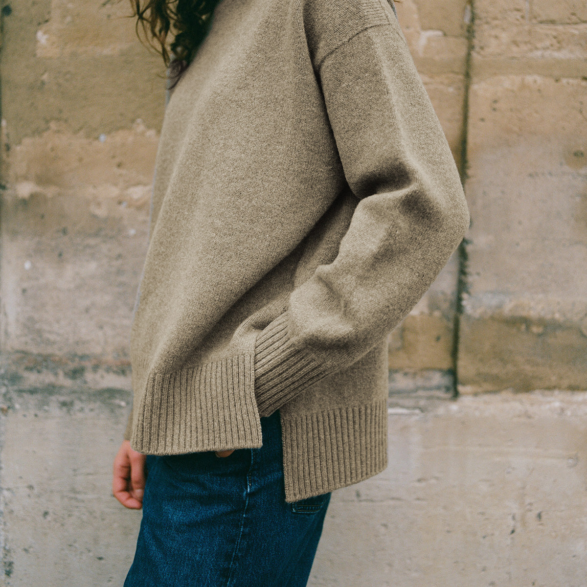【WOMEN】Wool Cashmere Turtle Neck