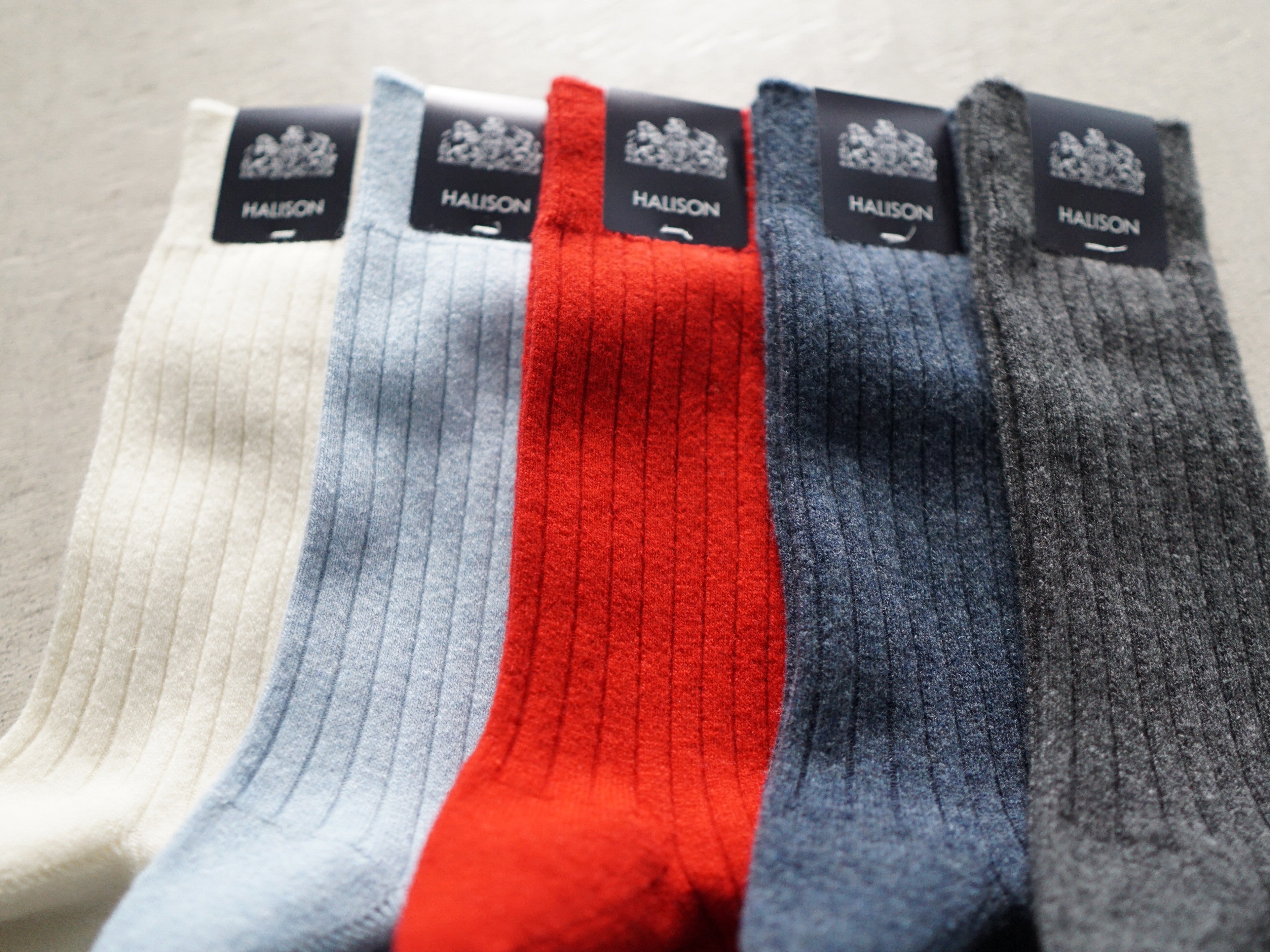 HALISON Lamb Wool Rib Socks