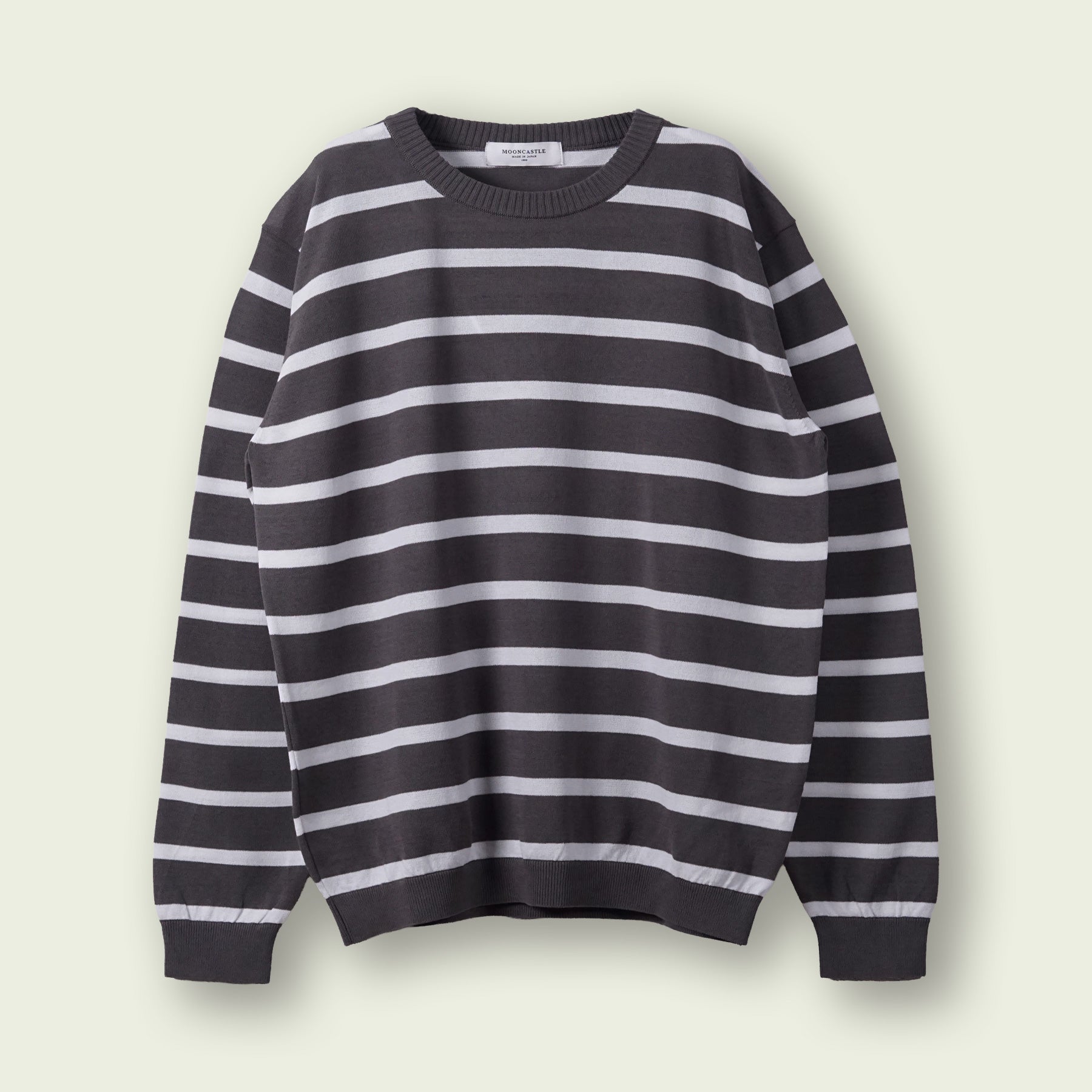 ICE COTTON BORDER LONG CREWNECK