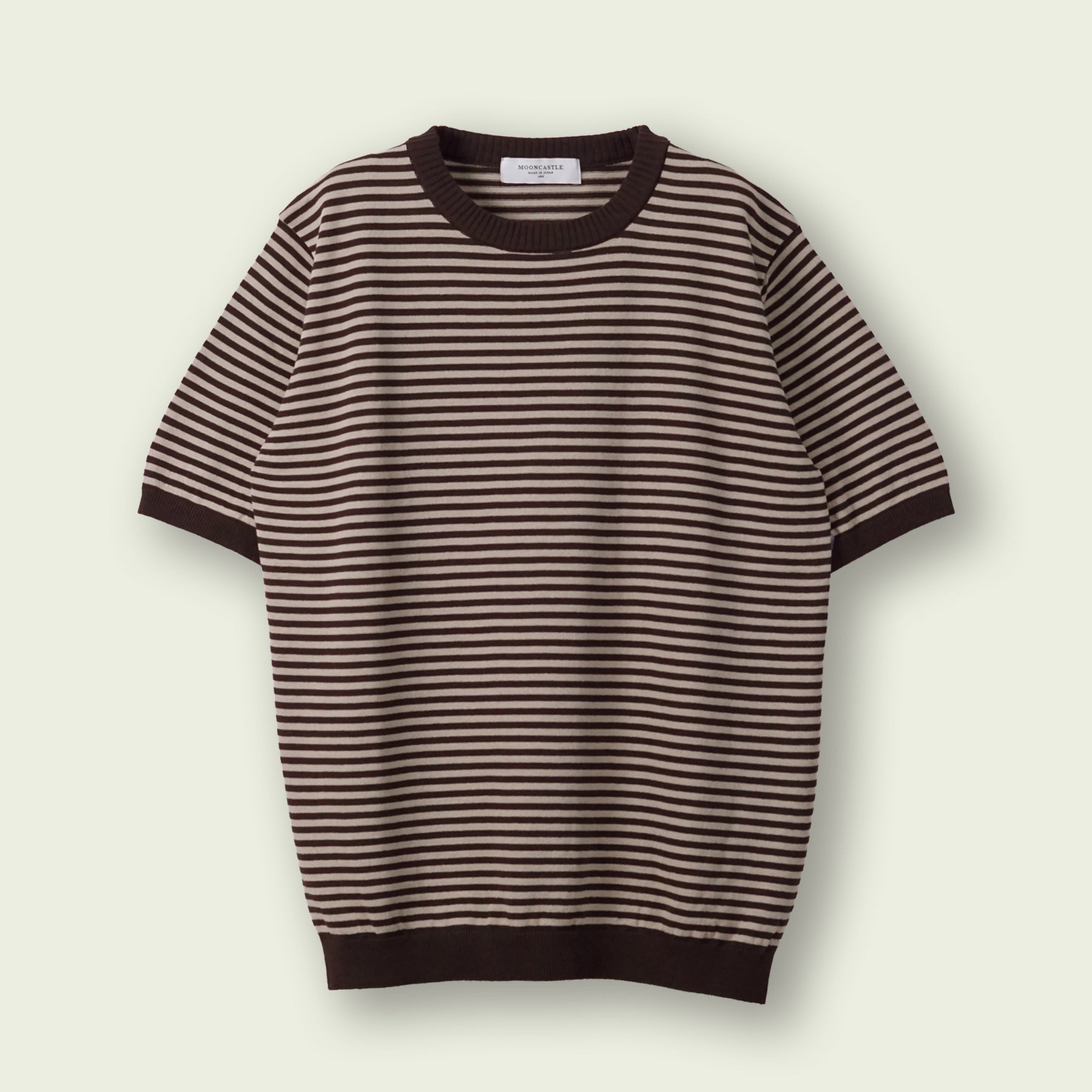 ICE COTTON BORDER SHORT CREWNECK