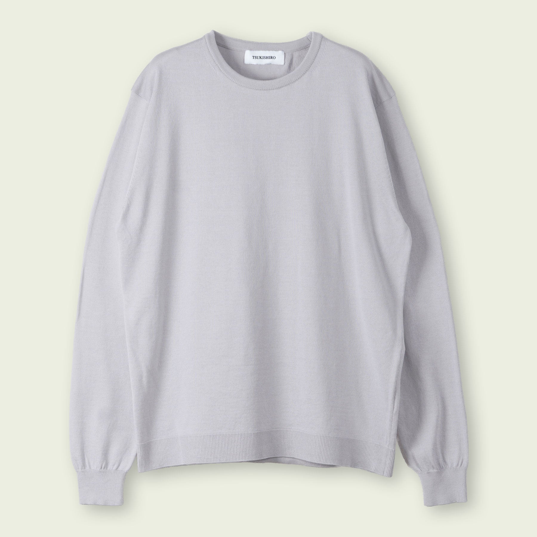 SEA ISLAND COTTON CREWNECK LONG SLEEVE