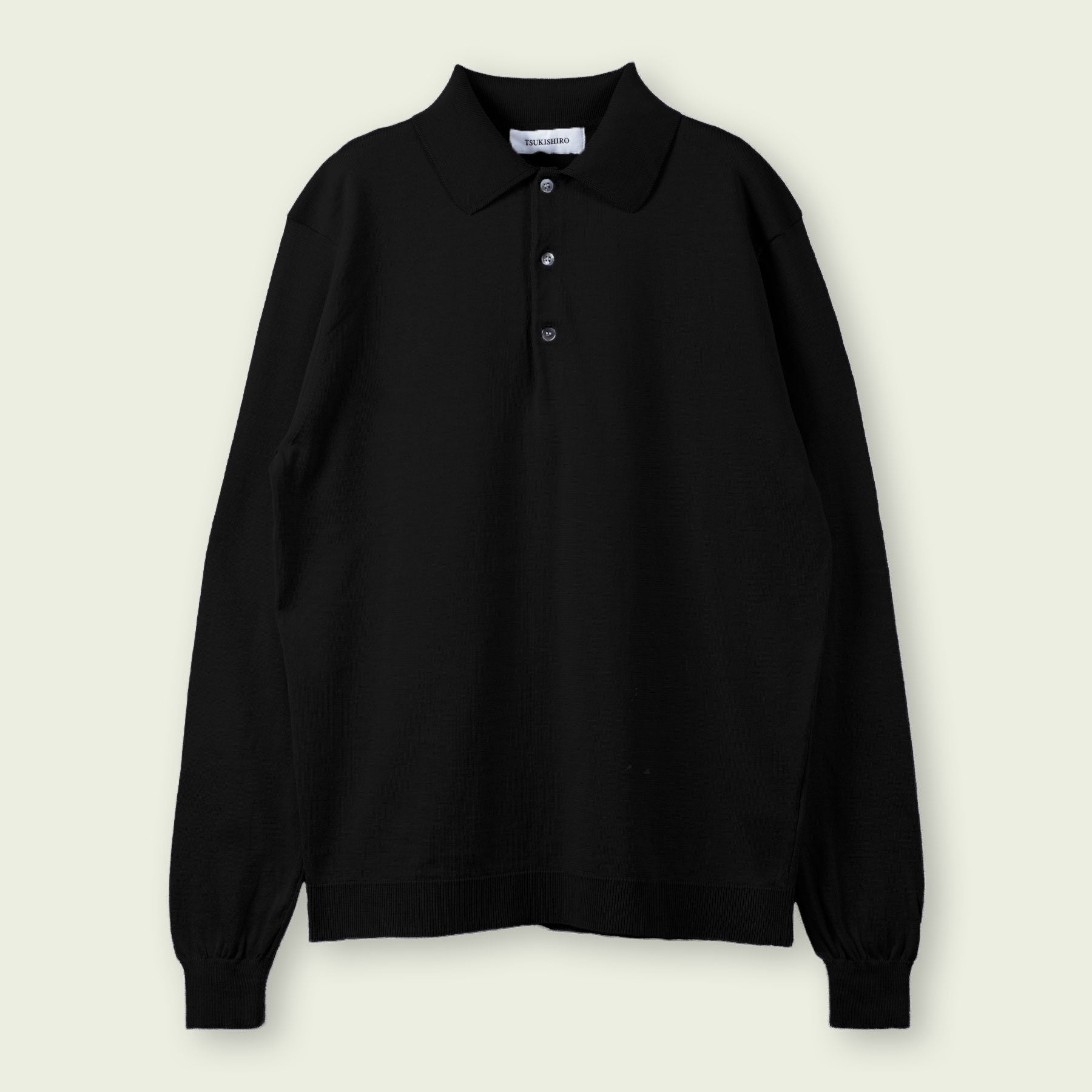 SEA ISLAND COTTON POLONECK LONG SLEEVE