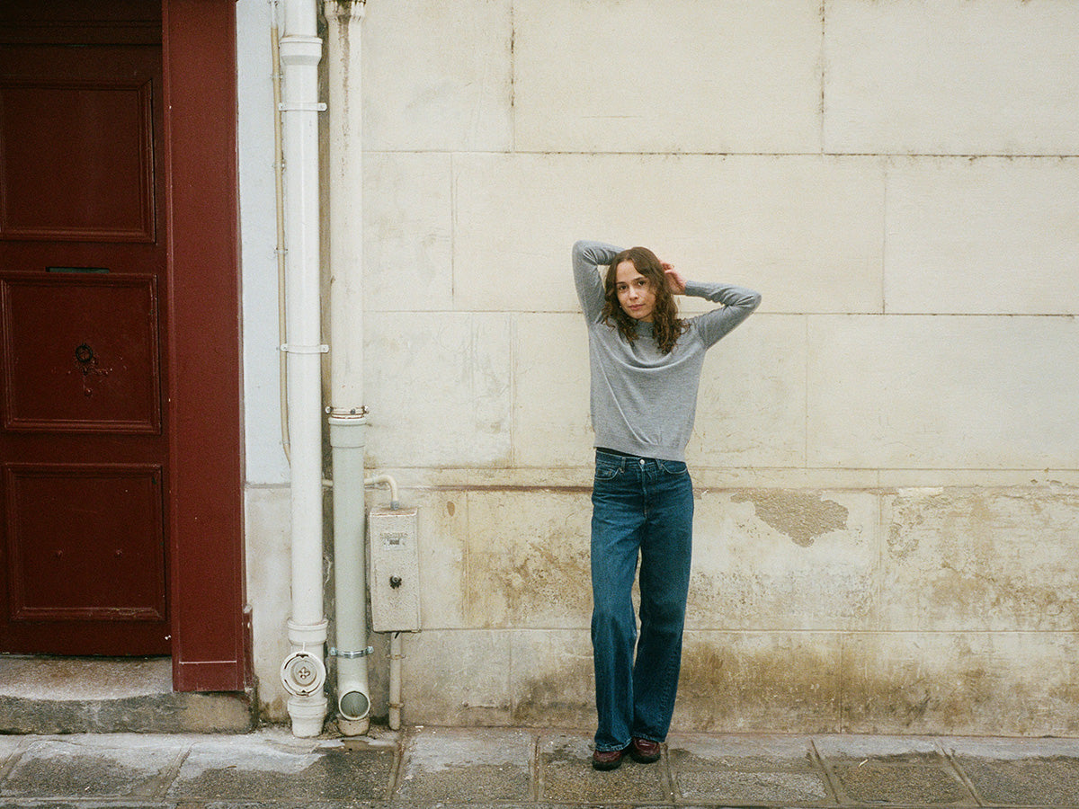 【WOMEN】12G Lightweight Merino Wool Mockneck