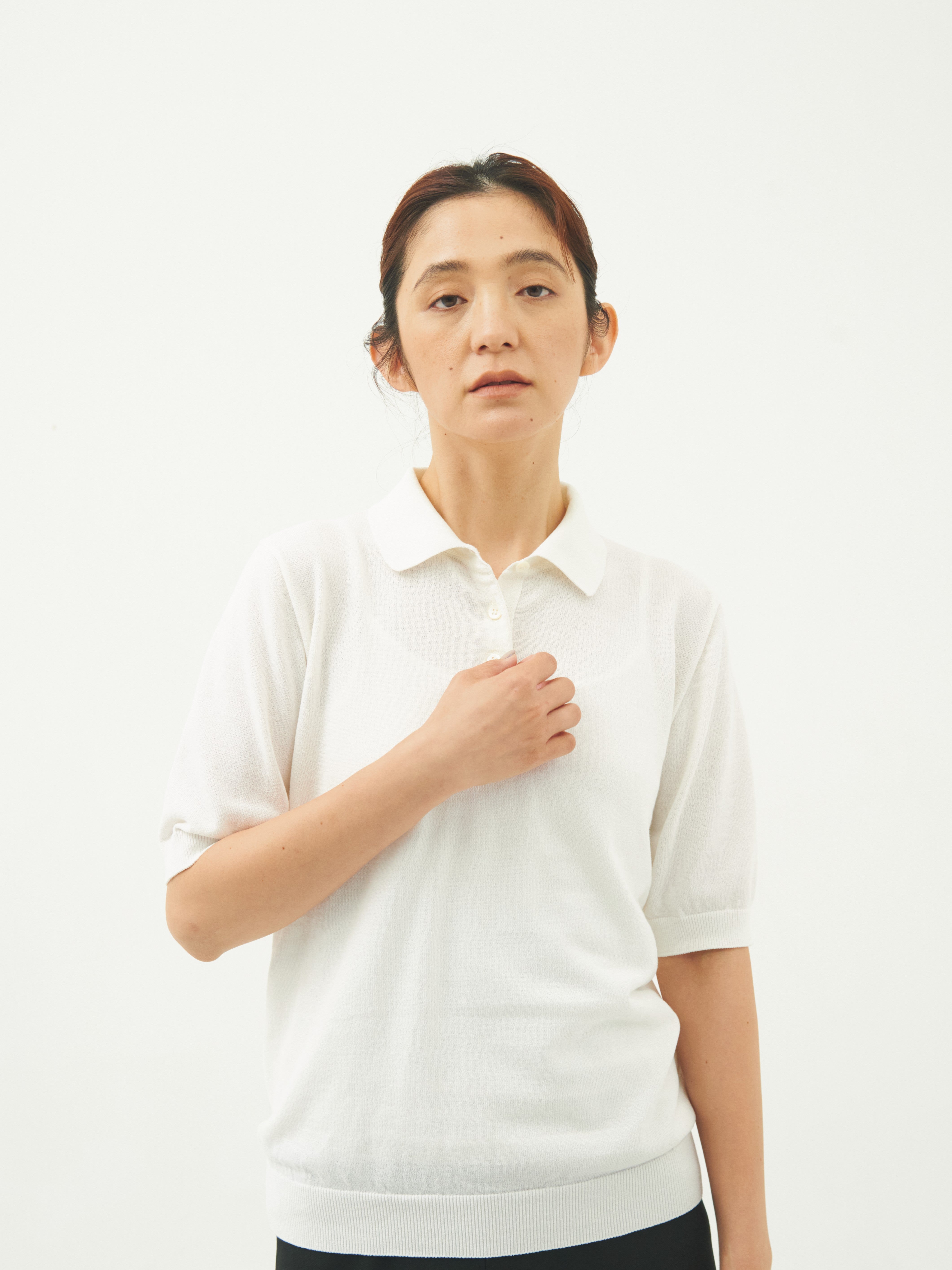 【WOMEN】ICE COTTON POLONECK